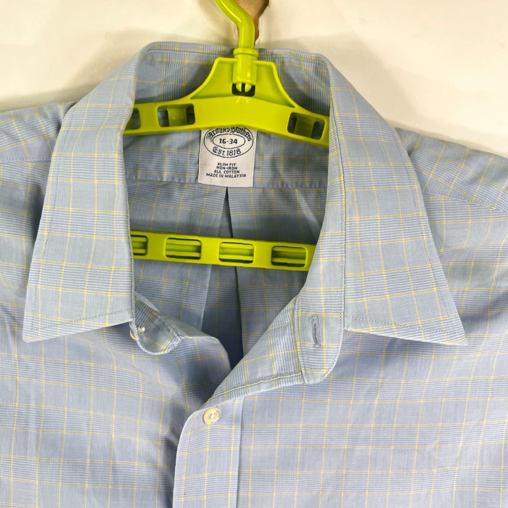 Brooks Brothers VINTAGE Brooks Brothers SHIRT Mens Slim Fit Check Pattern Button Up Chest 52 in Blue 16-34 Classic 90s Mens Size US L / EU 52-54 / 3 - 4 Thumbnail