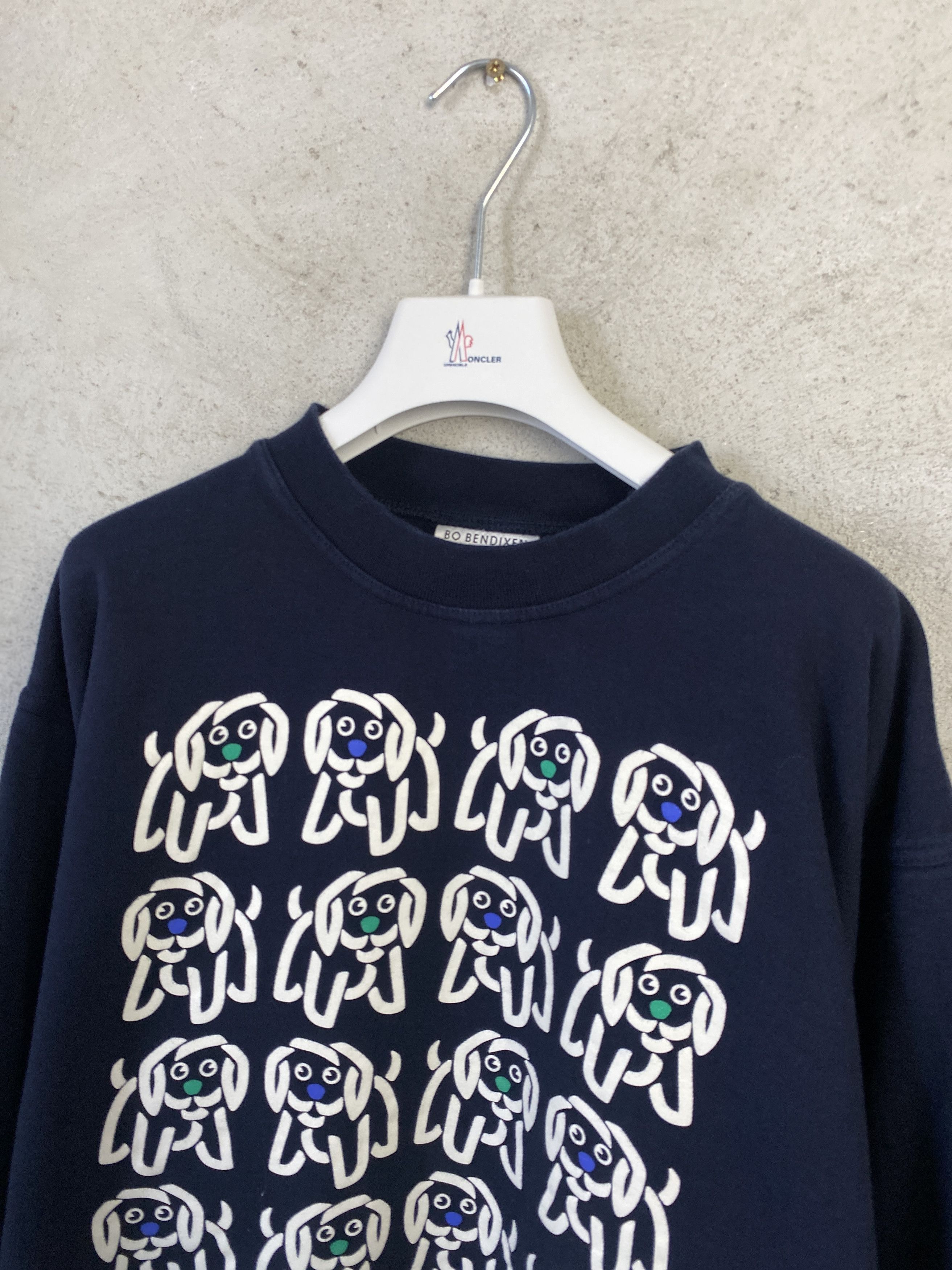 Designer Bo Bendixen dog print sweatshirt crewneck scandi pop art Size US L / EU 52-54 / 3 - 2 Thumbnail