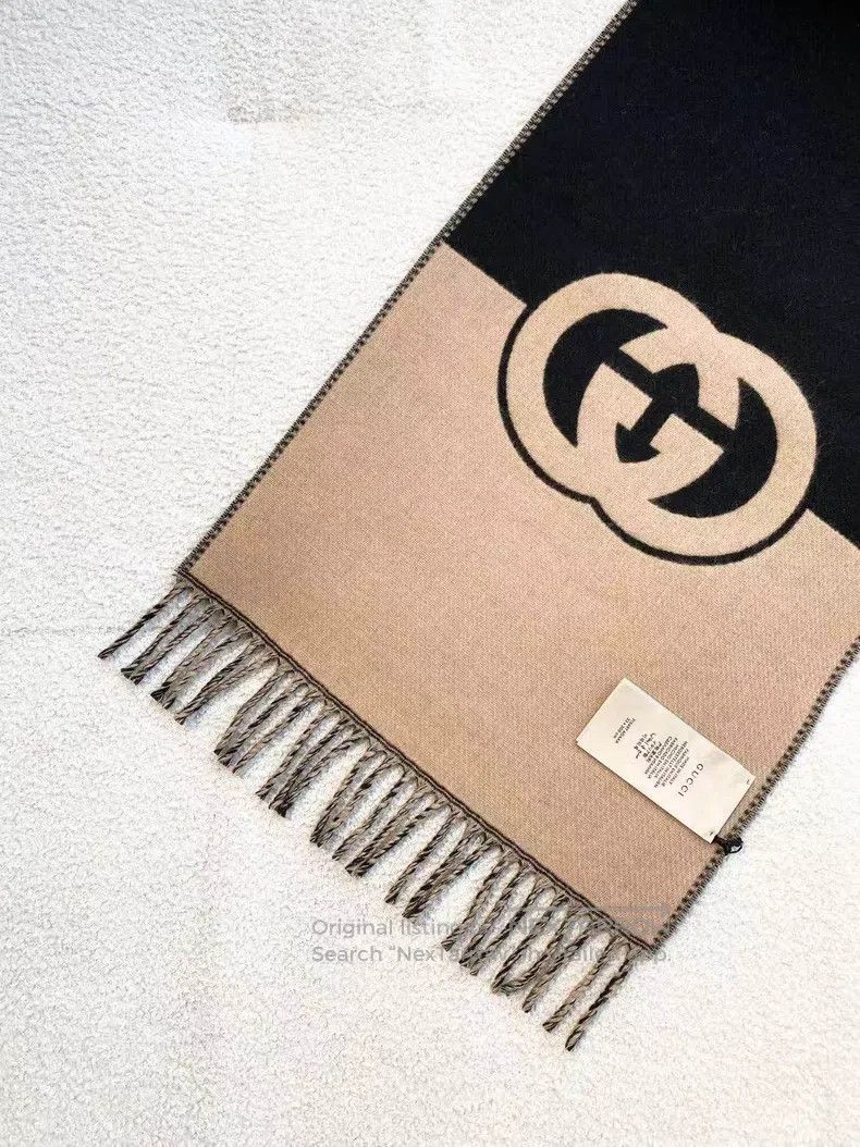 Gucci Gucci Cashmere double-sided scarf Size ONE SIZE - 4 Thumbnail