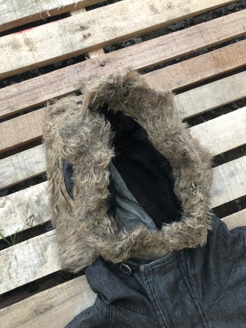 Marithe + Francois Girbaud Vintage Marithe Francois Girbaud Denim Parka Faux Fur Hood Size US L / EU 52-54 / 3 - 6 Thumbnail