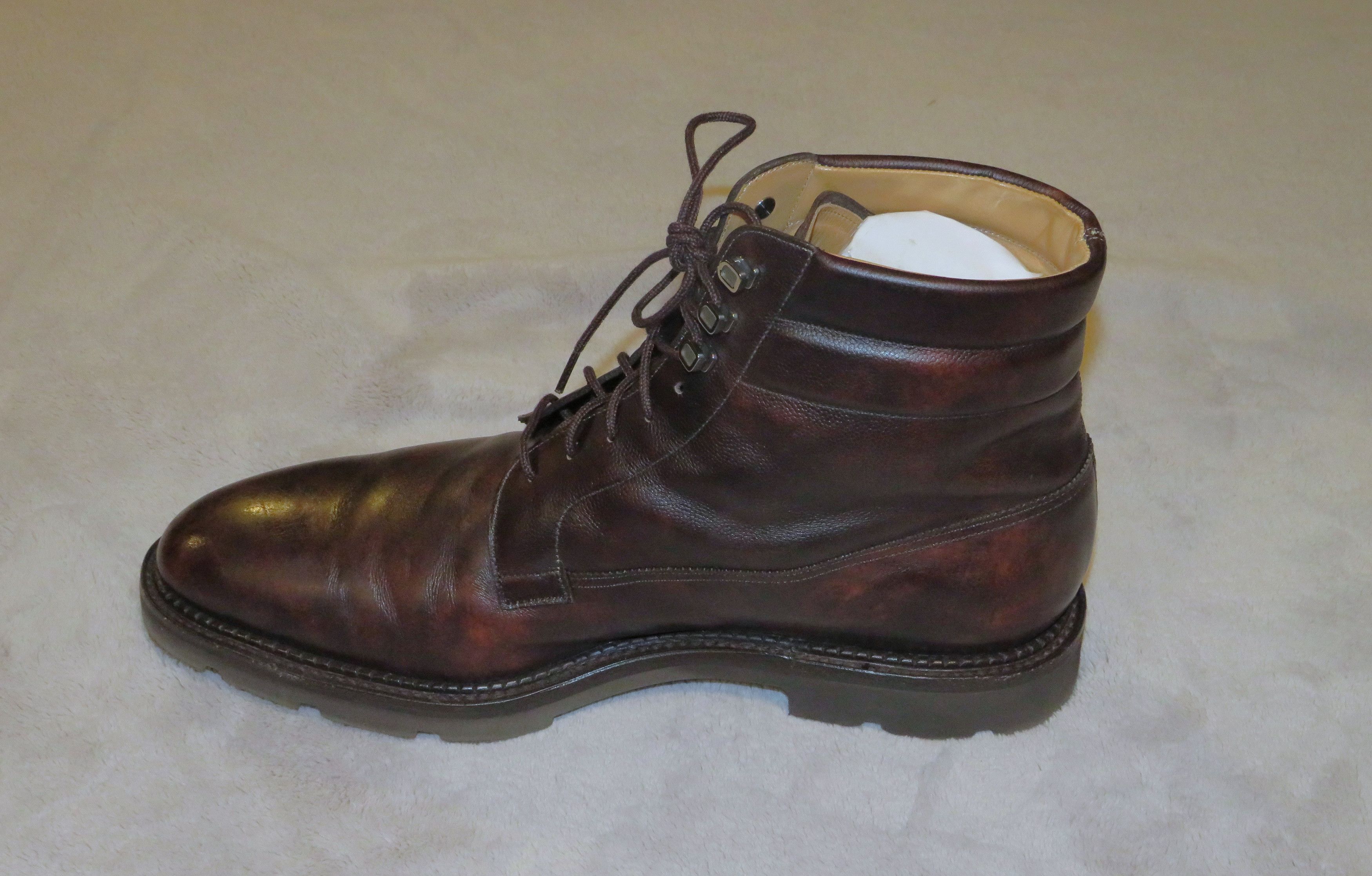 John Lobb Alder Musuem Calf Leather Lace Up Boots 11E NWOB Size US 11 / EU 44 - 3 Thumbnail