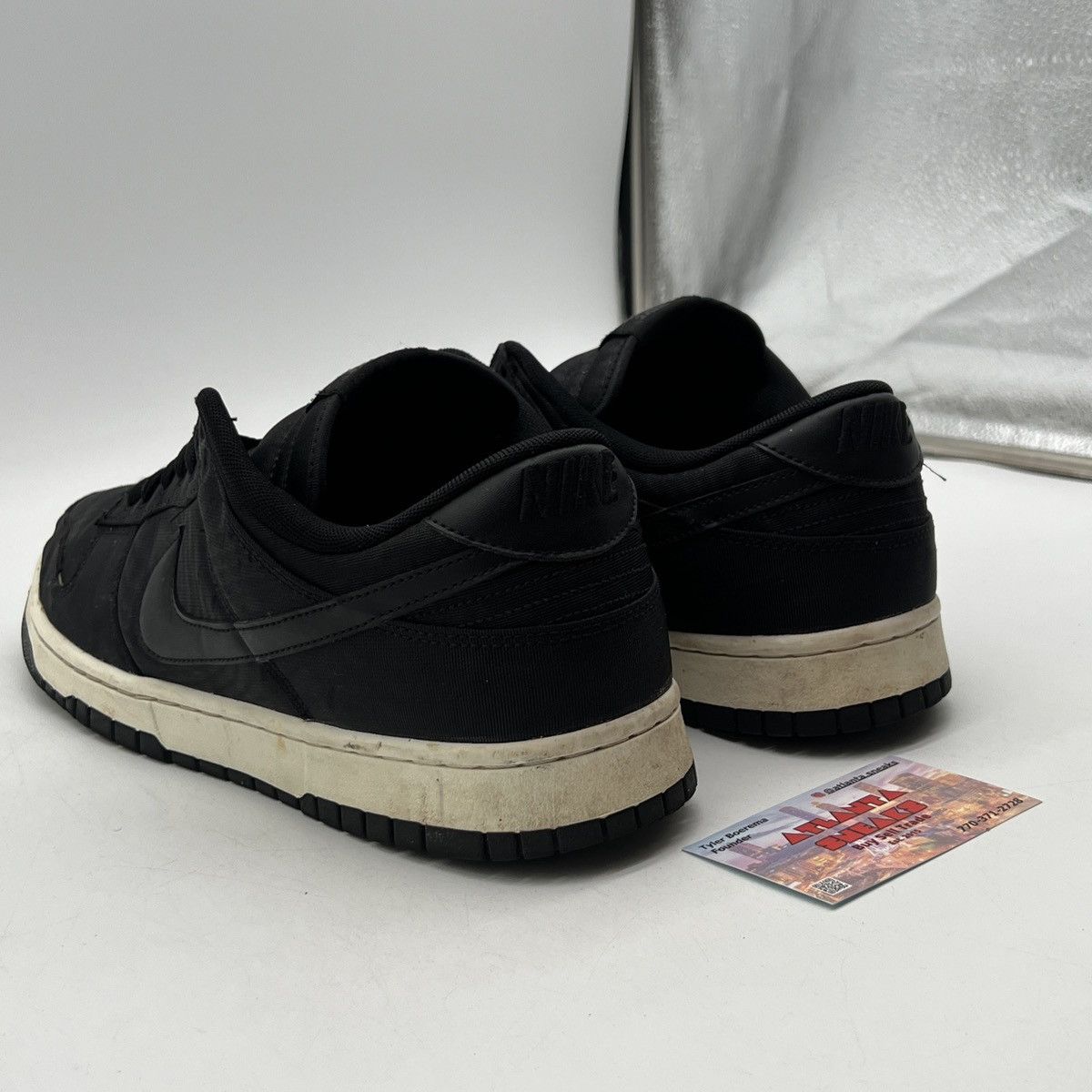 Nike Nike dunk low black canvas Size US 13 / EU 46 - 4 Thumbnail