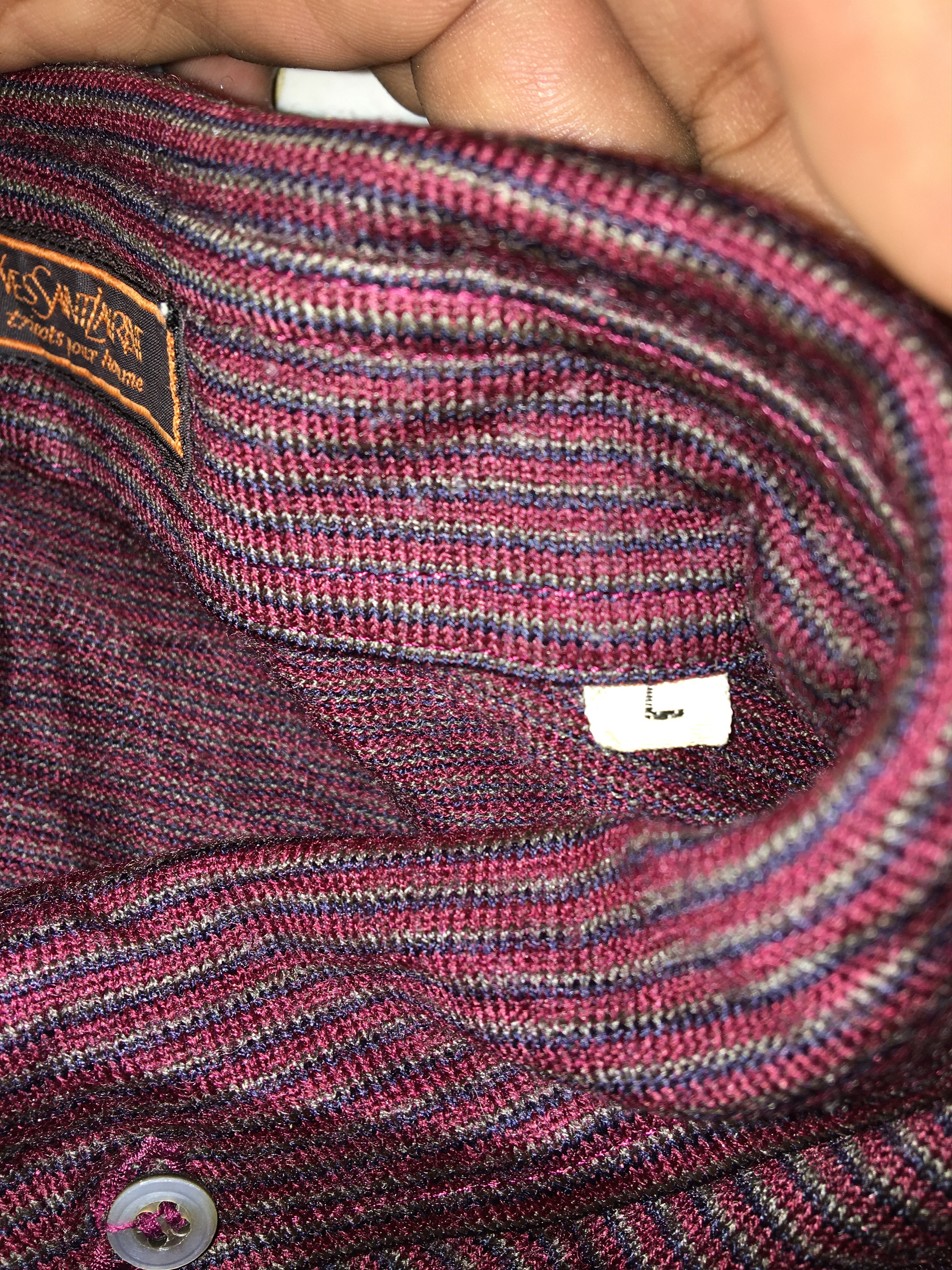 Yves Saint Laurent VINTAGE YVES SAINT LAURENT LONG SLEEVE POLO SHIRT Size US L / EU 52-54 / 3 - 6 Thumbnail