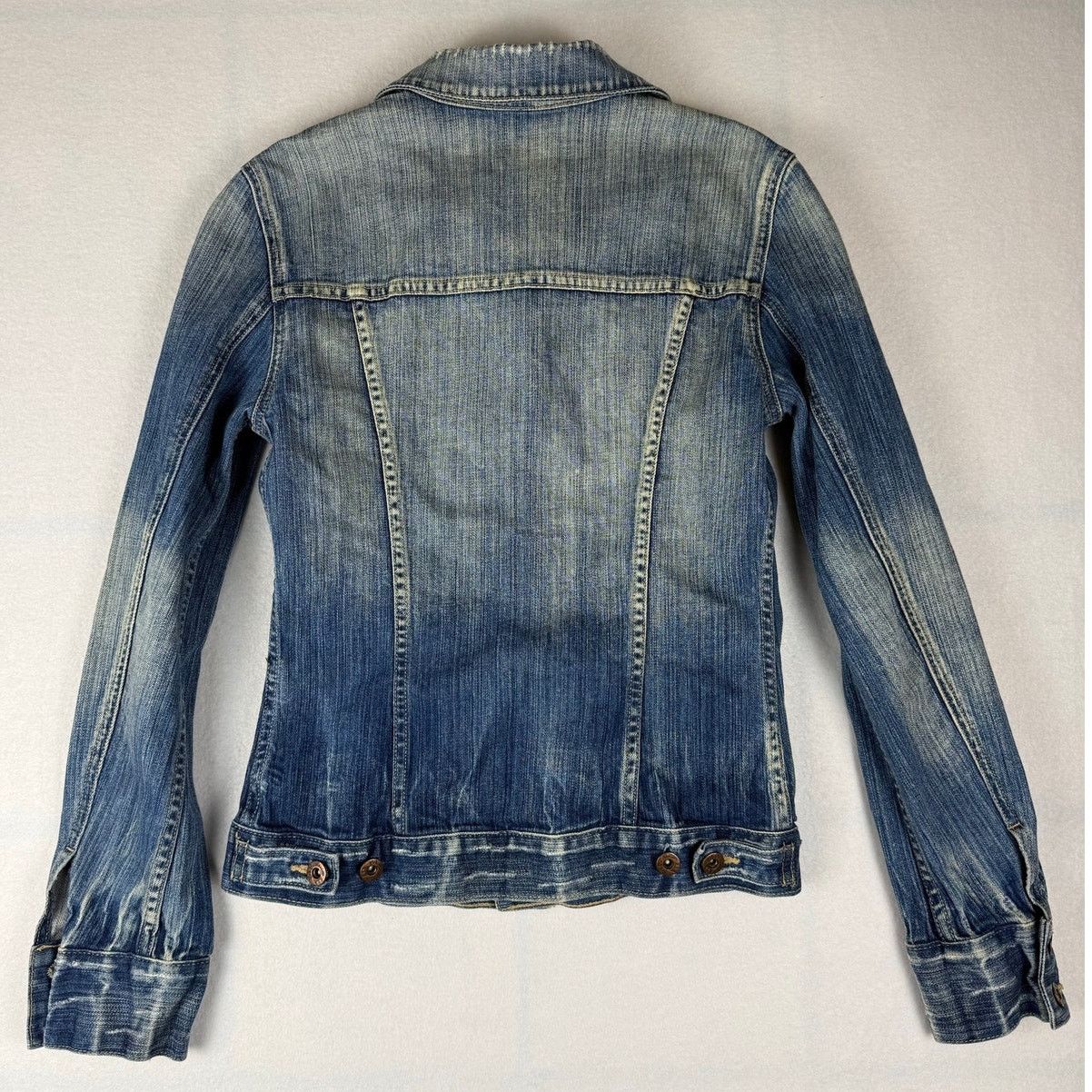 BKE BKE 67 Distressed Denim Blue Jean Jacket - Women's M Size M / US 6-8 / IT 42-44 - 8 Thumbnail