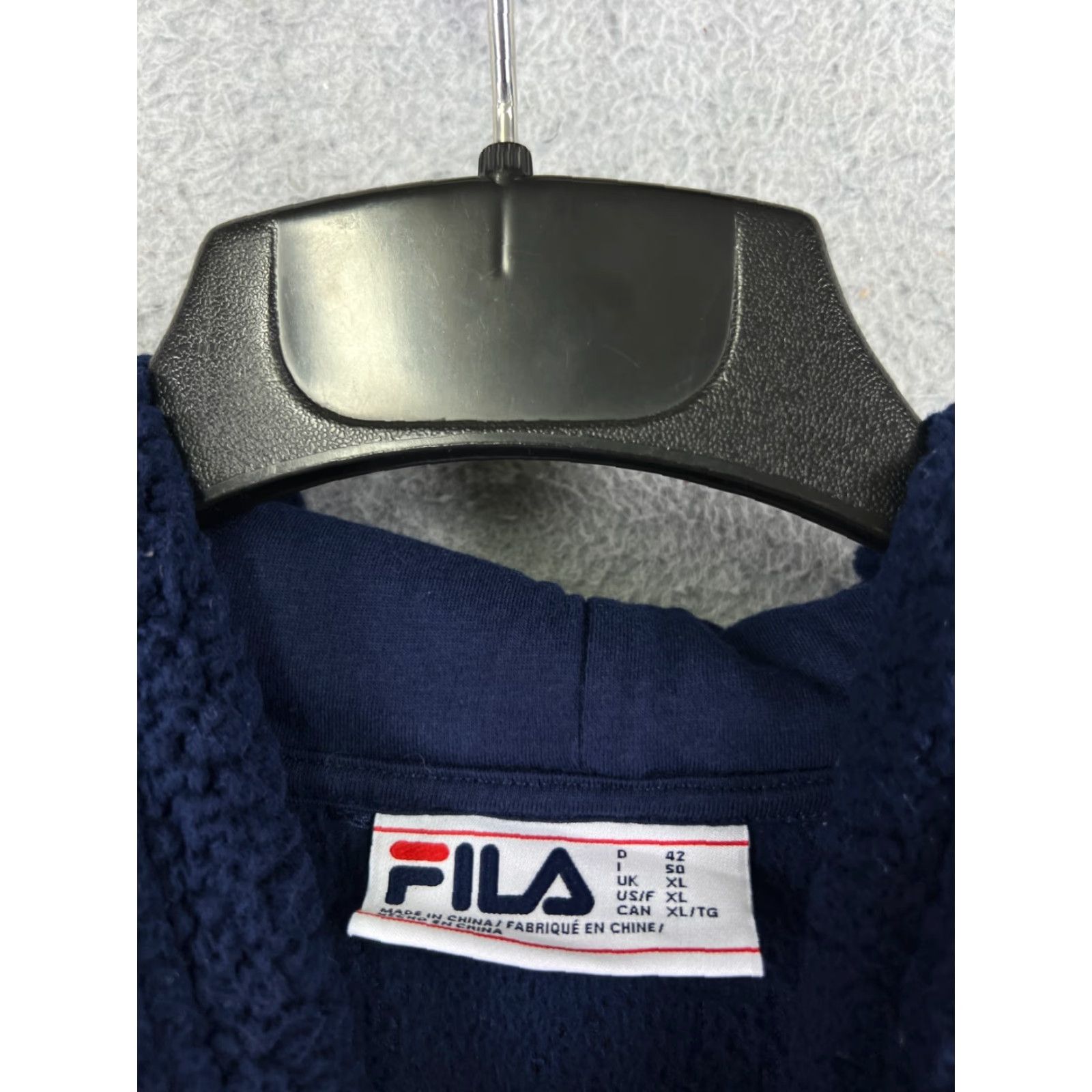 Fila FILA Sweater Women XL Blue 100% Polyester Sherpa Hoodie Pullover Size XL / US 12-14 / IT 48-50 - 3 Thumbnail