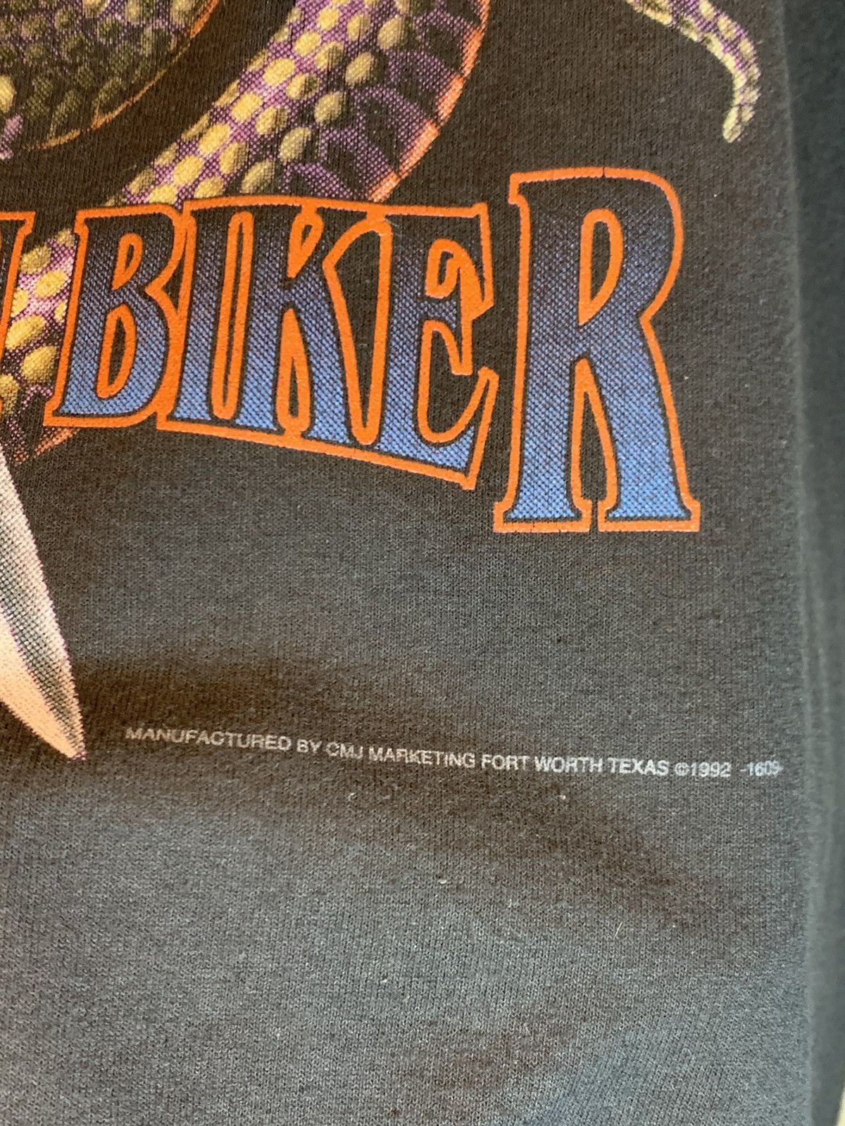 Vintage RARE Vintage 1992 3D Emblem American Biker Rattlesnake Shirt Size US XL / EU 56 / 4 - 6 Thumbnail