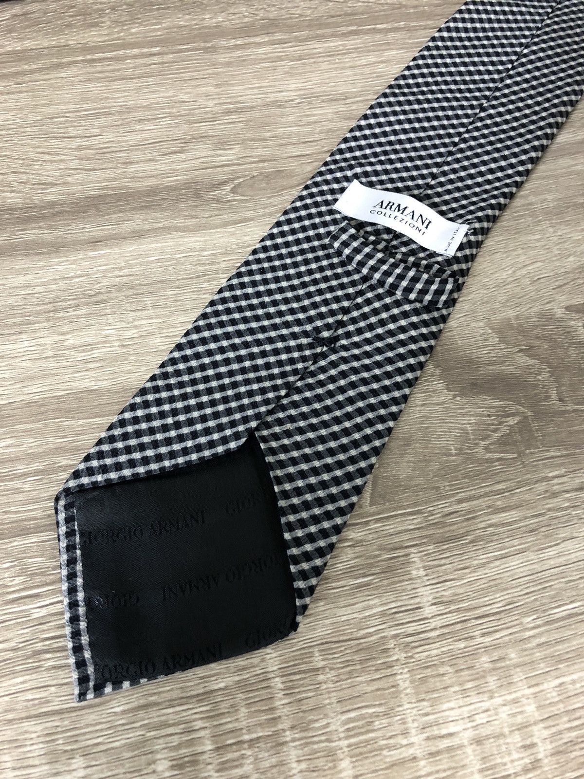 Armani Armani Collezioni Italian Tie Cravate Check Size ONE SIZE - 3 Thumbnail