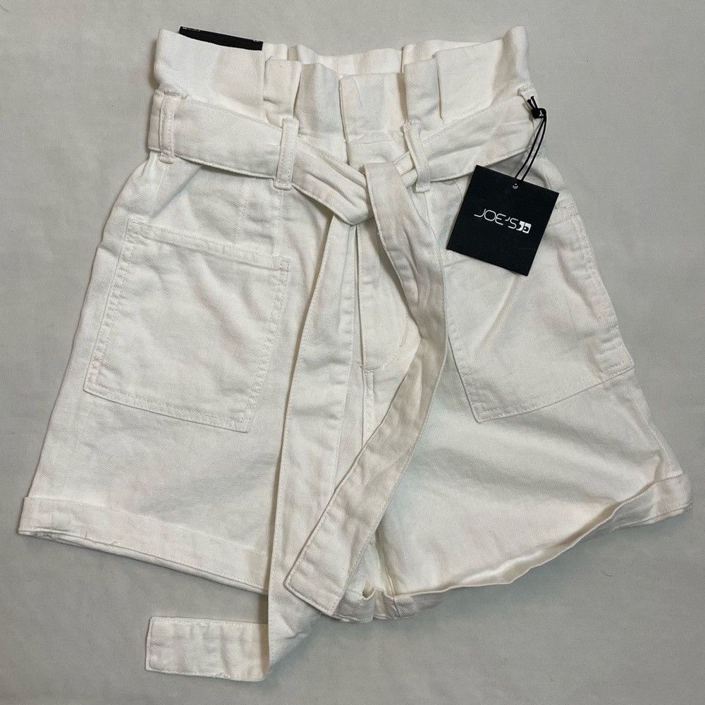 Joe's NWT New $148 Joe's The Army Paperbag Linen Cotton White Sho Size 23" - 6 Thumbnail