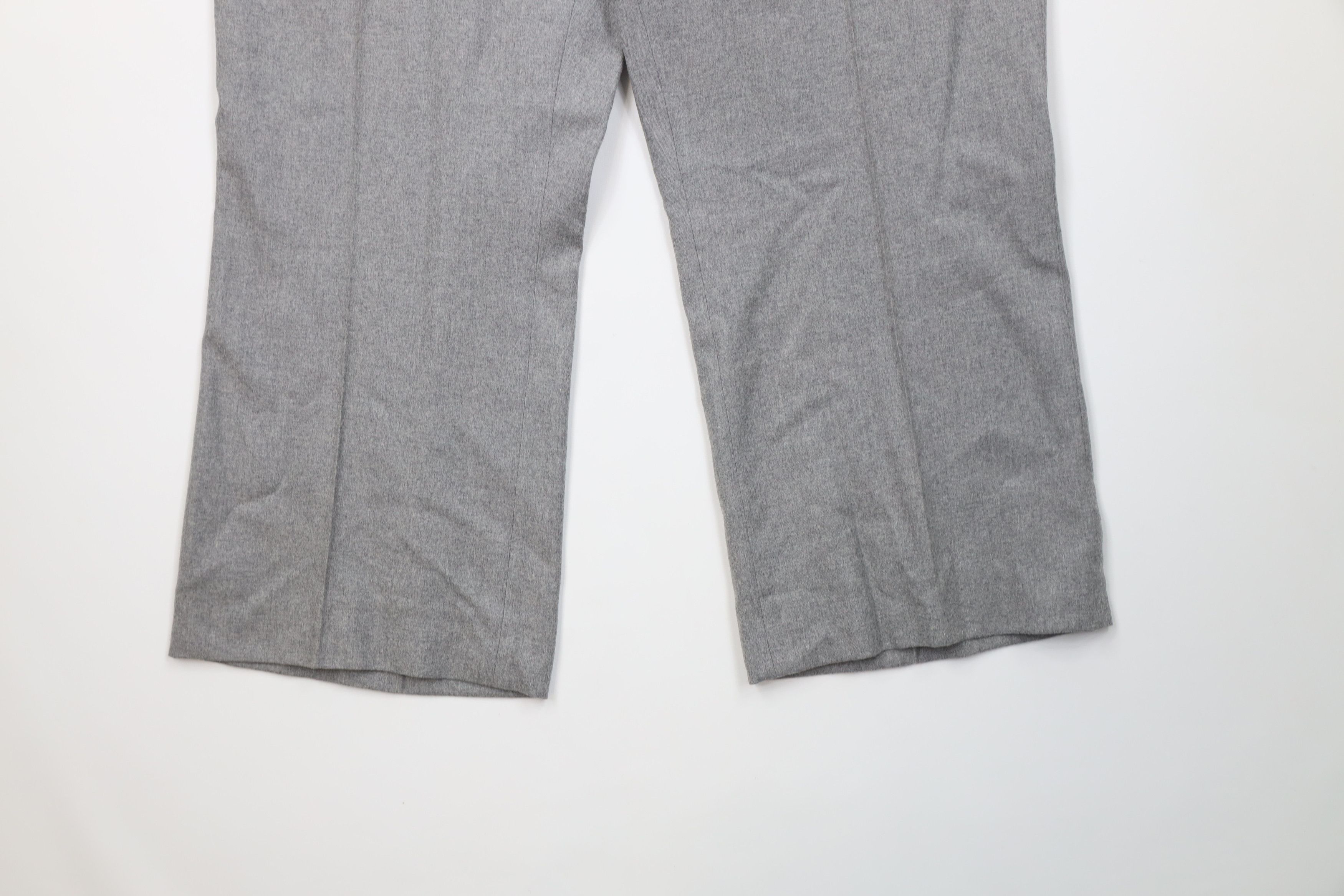Vintage Vintage 70s Streetwear Back Wool Bell Bottoms Pants Gray USA Size US 36 / EU 52 - 4 Thumbnail