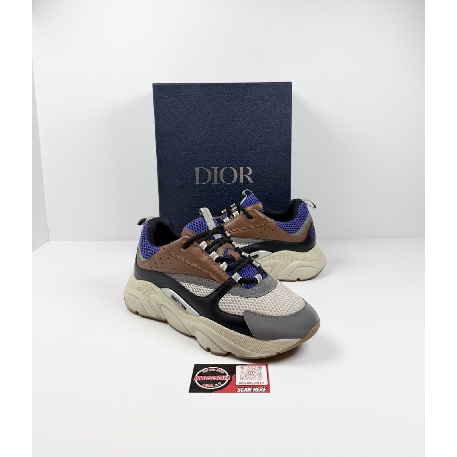 Dior Size 45EU/12US- Dior B22 Coffee Violet Sneakers WORN 1X! Size US 12 / EU 45 - 1 Thumbnail