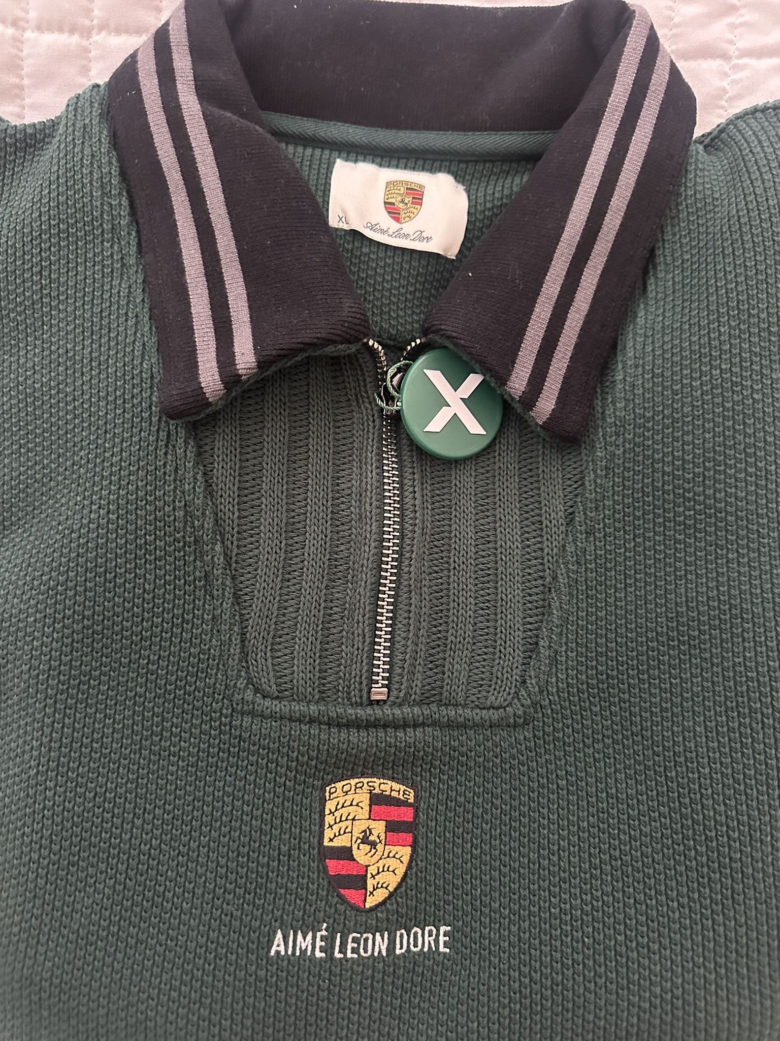 Aime Leon Dore Aime Leon Dore Porsche Jacquard Crewneck Sweatshirt Pine Size US XL / EU 56 / 4 - 3 Thumbnail