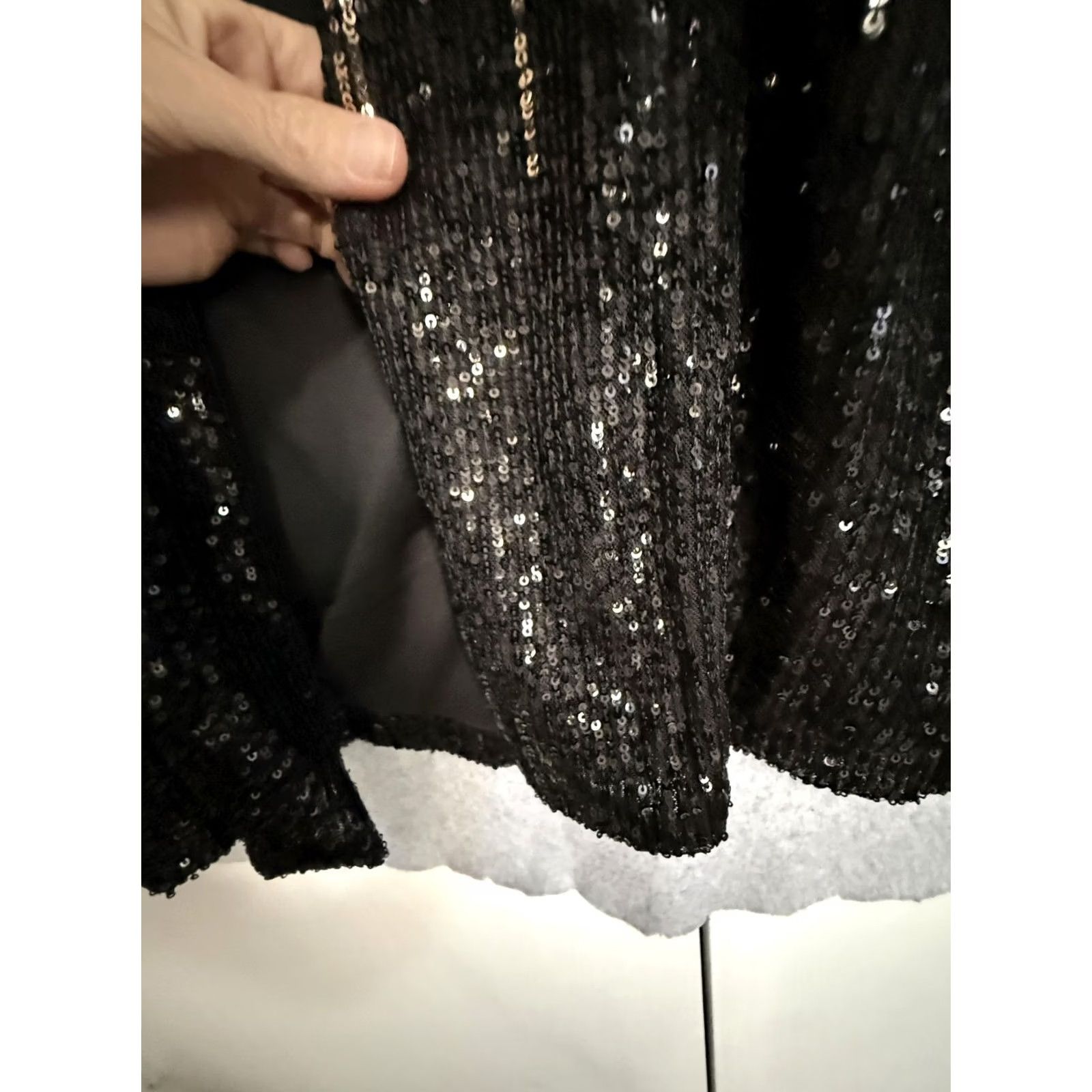 BB Dakota BB Dakota Jacket Womens XS Gold Sequin Long Open Front Duster Party Formal Size XS / US 0-2 / IT 36-38 - 5 Thumbnail