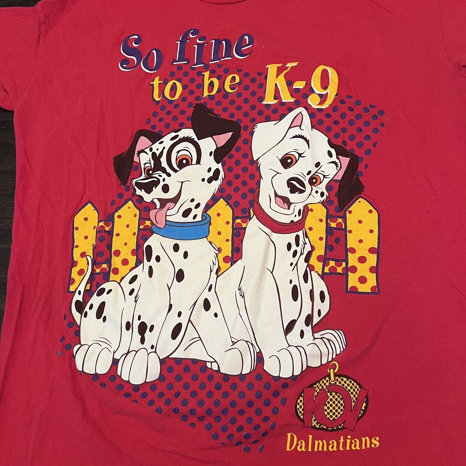 Disney Vintage 101 Dalmatians Disney Shirt 90s One size XL k-9 Red Size US XL / EU 56 / 4 - 2 Thumbnail