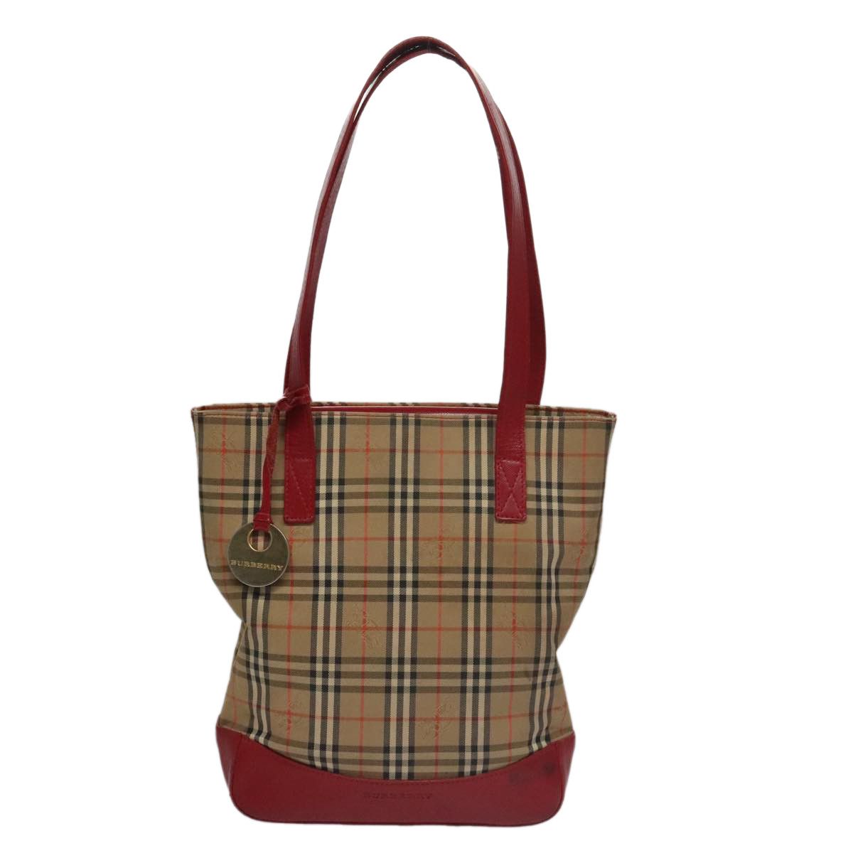 Burberry Nova Check Beige Canvas Shoulder Bag (Pre-Owned) Size ONE SIZE - 1 Thumbnail