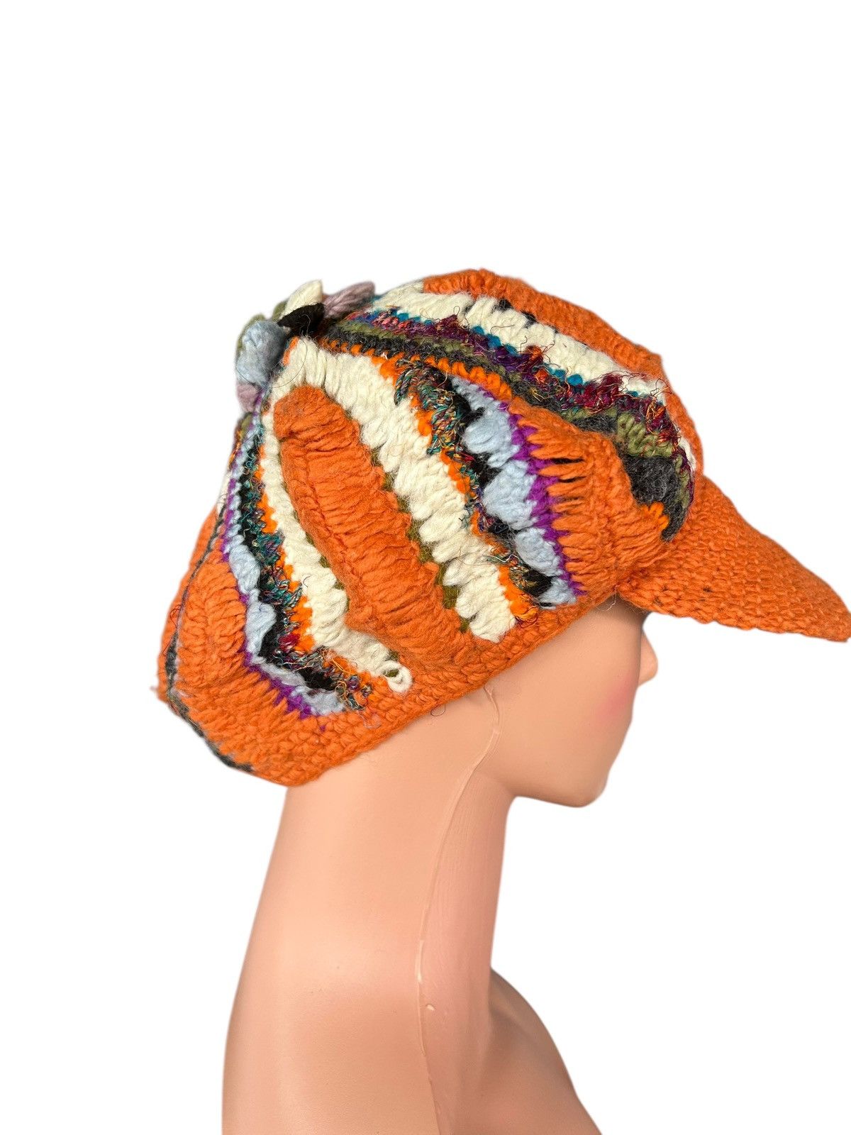 Japanese Brand × Kapital × Vintage Rare Crochet Knitted Handmade Custom Japanese Style big Hats Size ONE SIZE - 5 Thumbnail