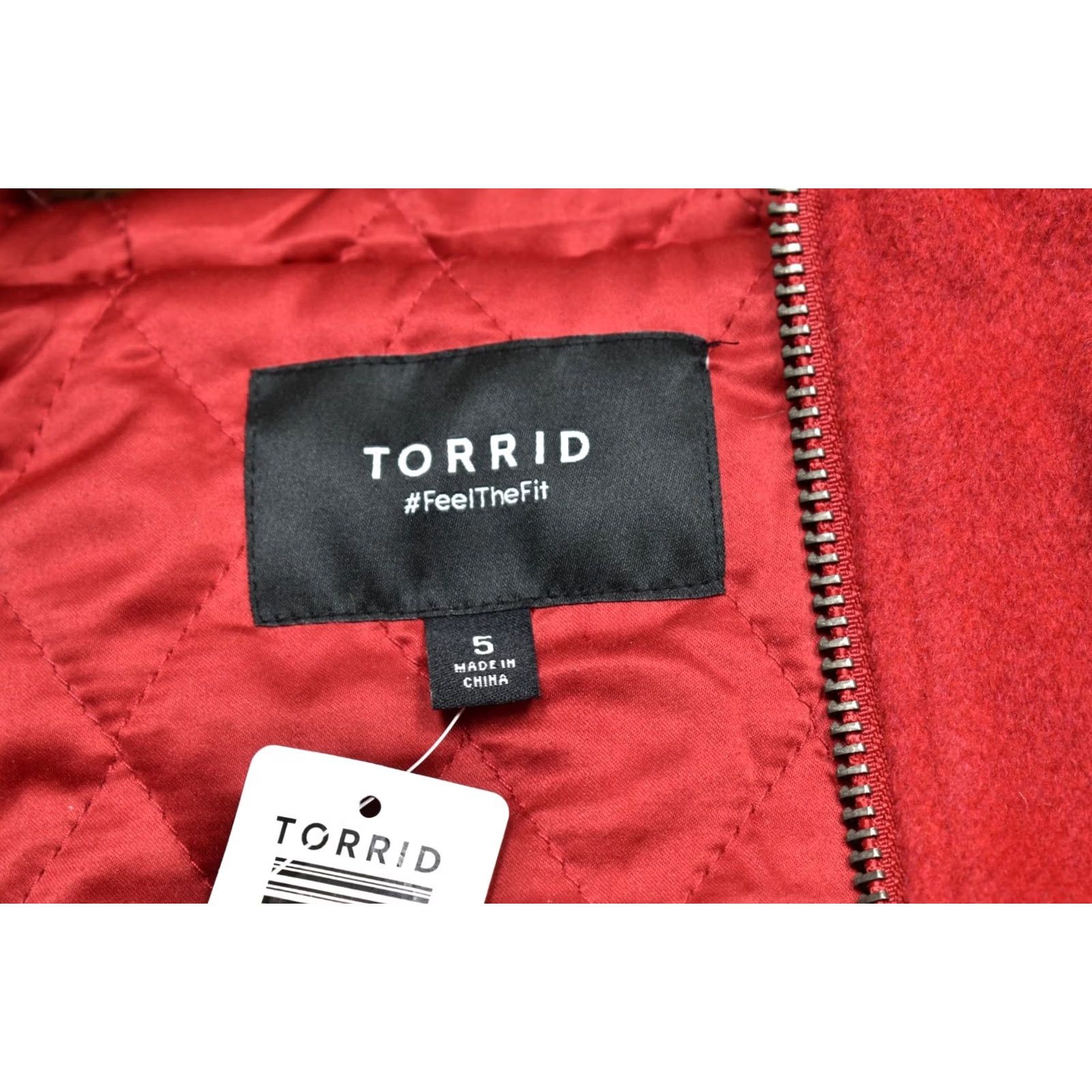 Torrid VINTAGE? No. Torrid Parka Coat Wool Blend Hooded Zip Front Red 5X 28 Women Plus Size Wool Winter Coat Womens Size XXL / US 16-18 / IT 52-54 - 7 Thumbnail