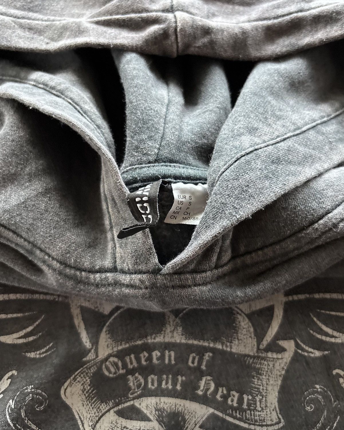 Vintage Stone Washed Poem Grey Hoodie Size US M / EU 48-50 / 2 - 5 Thumbnail