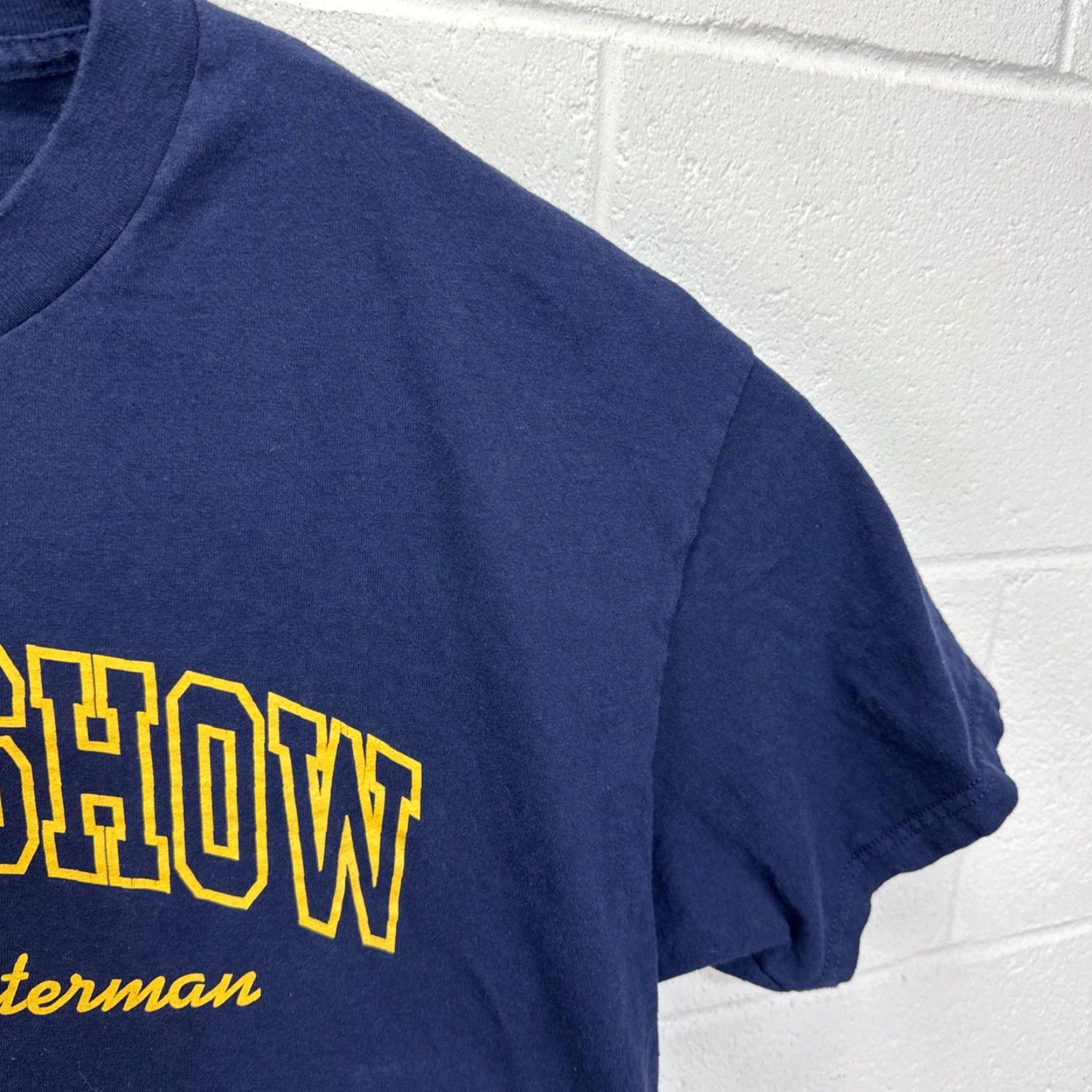 Lee VINTAGE Lee Sport T-Shirt XL Navy Blue David Letterman Late Show Pop Culture Men Shirt Size US XL / EU 56 / 4 - 7 Thumbnail