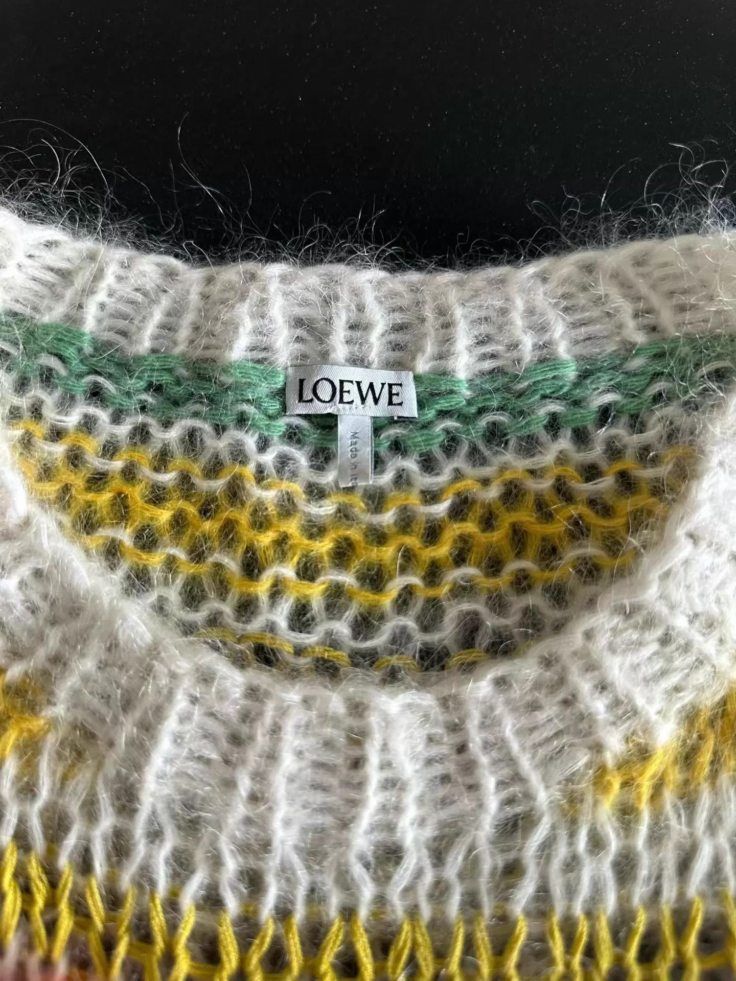Loewe LOEWE Striped Mohair Sweater Size S Size S / US 4 / IT 40 - 3 Thumbnail