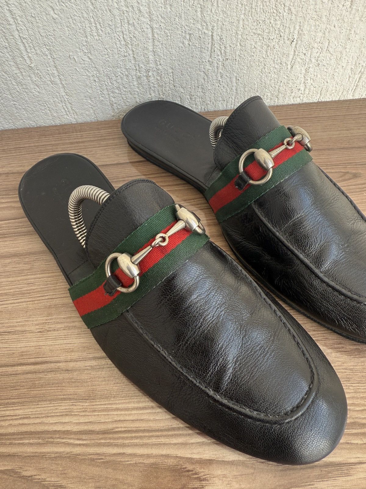 Gucci Princetown horsebit web Sandals Size US 8 / EU 41 - 15 Thumbnail
