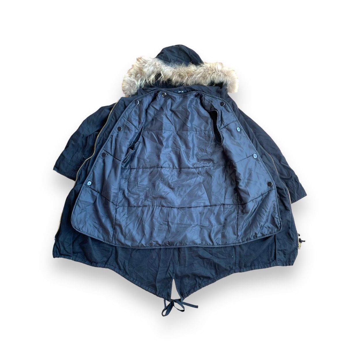 If Six Was Nine MYSTIC MULTIPOCKET FULL ZIP RACOON FUR HOODIE PARKA JACKET Size US M / EU 48-50 / 2 - 3 Thumbnail