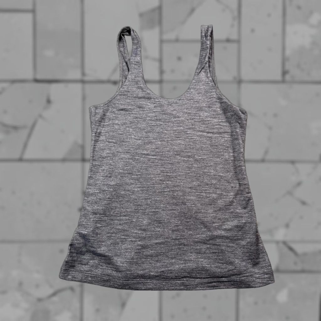 Lululemon Tank Top Womens Small Gray Racerback Convertible Straps Yoga Camisole Built-In Bra Sleeveless in Grey