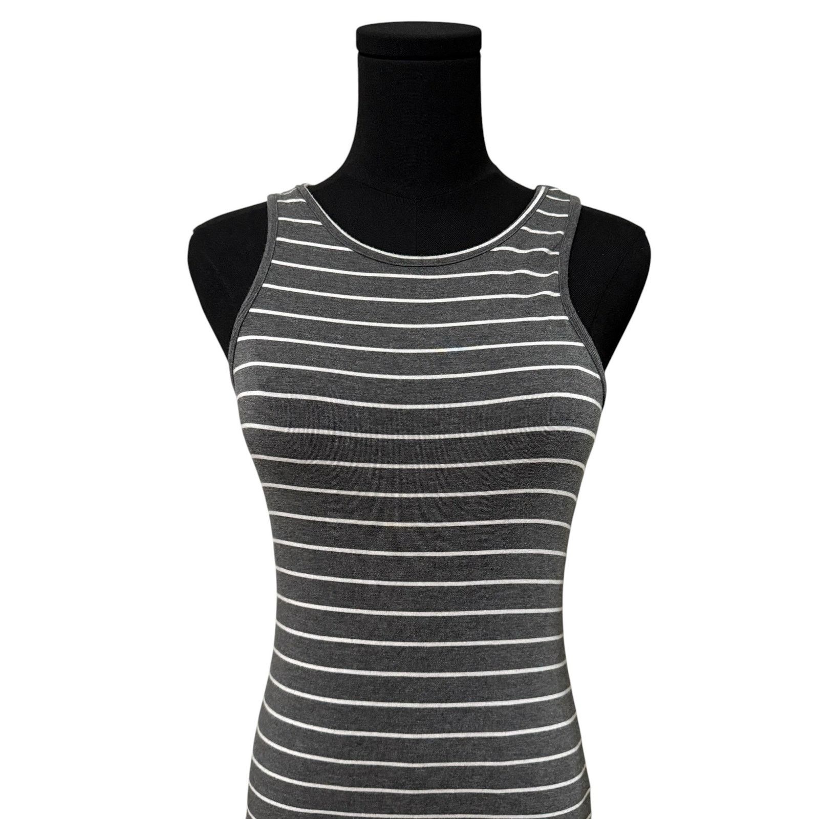 Marine Layer Marine Layer Sleeveless Dress Bodycon Midi Gray White Medium Size M / US 6-8 / IT 42-44 - 8 Thumbnail