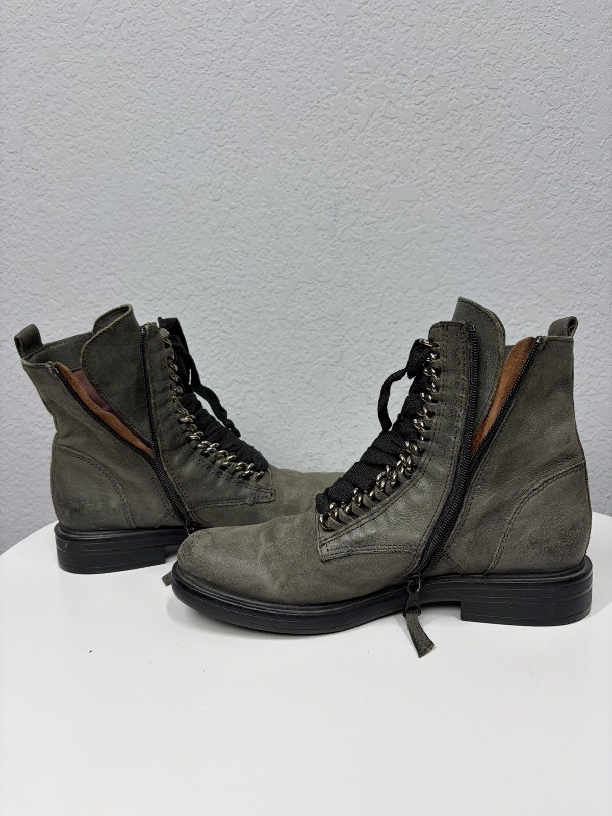 If Six Was Nine AS 98 Vibe Artisan y2k Leather Side Zip Ankle Biker Boots Size US 8 / EU 41 - 11 Thumbnail