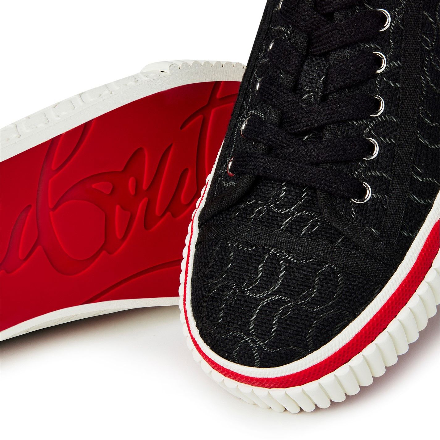 Christian Louboutin Pedro Logo-Jacquard Canvas Sneakers Size US 10 / EU 43 - 6 Thumbnail