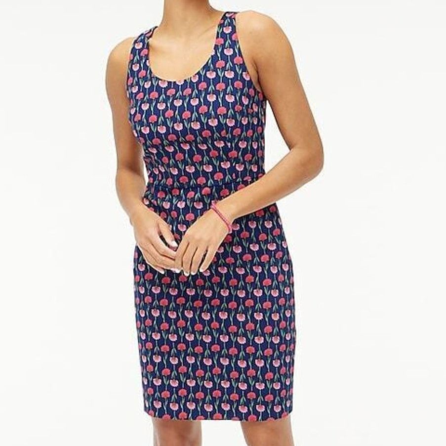 J.Crew J. Crew Womens Floral Sheath Dress Sz 10 Mini Preppy Easter Size L / US 10 / IT 46 - 1 Thumbnail