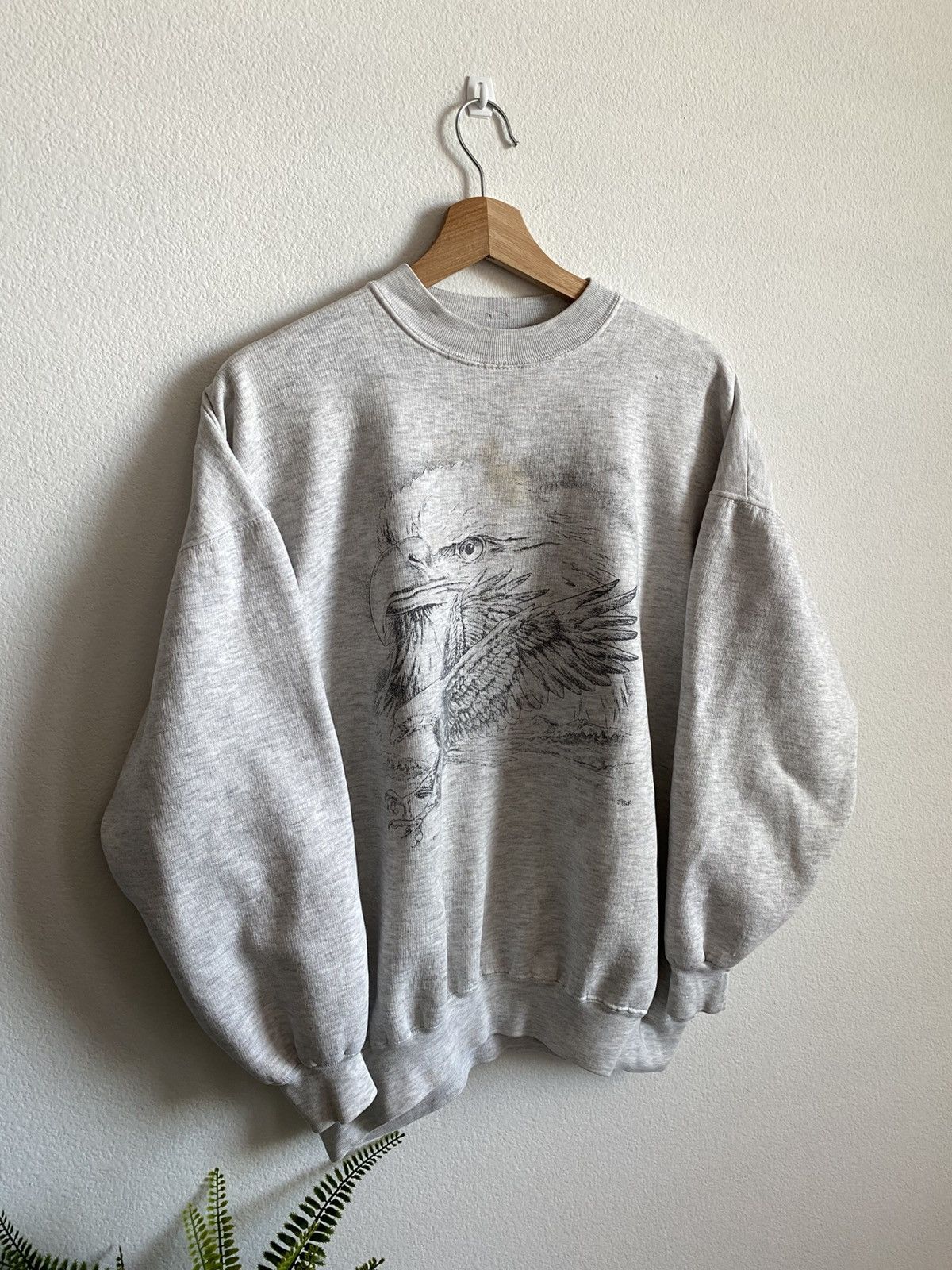 Vintage Vintage 90s Eagle Crewneck Sweatshirt Size US XL / EU 56 / 4 - 2 Thumbnail