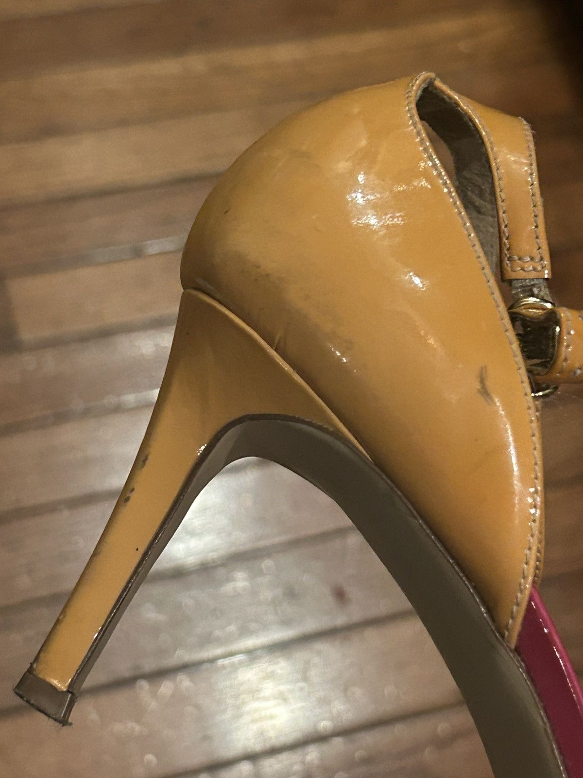 J.Crew Nude Orange J.CREW D'Orsay Patent Leather Size US 8.5 / IT 38.5 - 9 Thumbnail