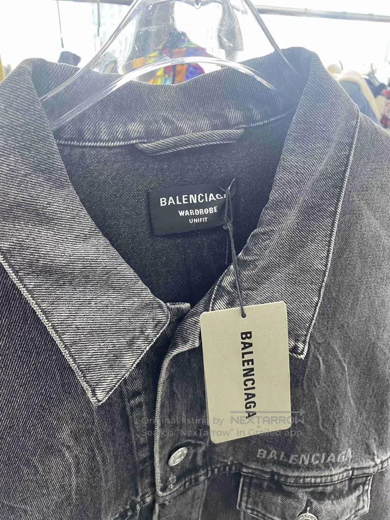 Balenciaga Balenciaga Black Back Dissolve Smile Denim Jacket Size US S / EU 44-46 / 1 - 3 Thumbnail