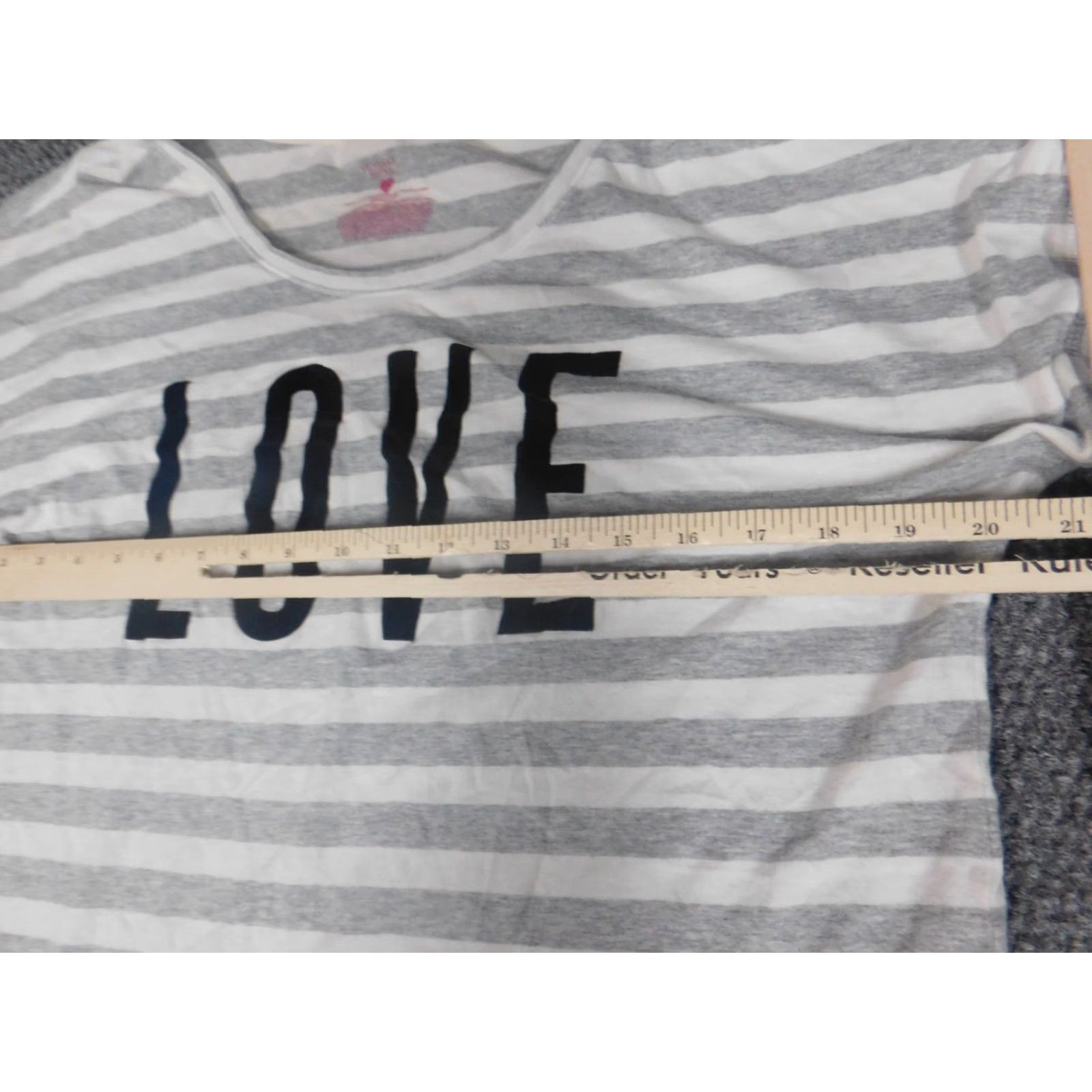 Victoria's Secret Victoria's Secret Womens Blouse Tunic Shirt Gray Stretch Striped Pullover Casual Long Sleeve Size L Size L / US 10 / IT 46 - 4 Thumbnail