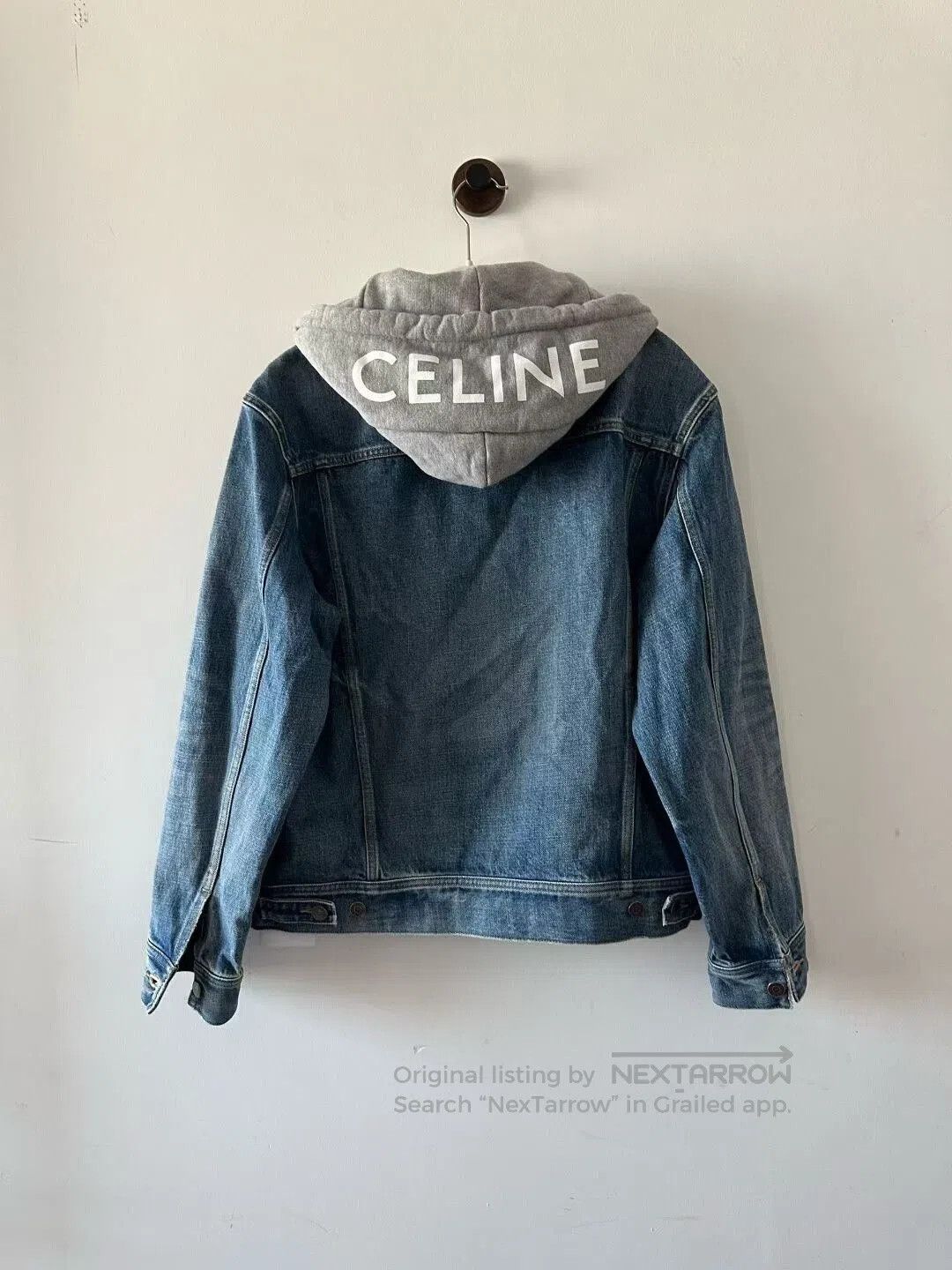 Celine celine hooded denim jacket with logo. Size US L / EU 52-54 / 3 - 1 Thumbnail