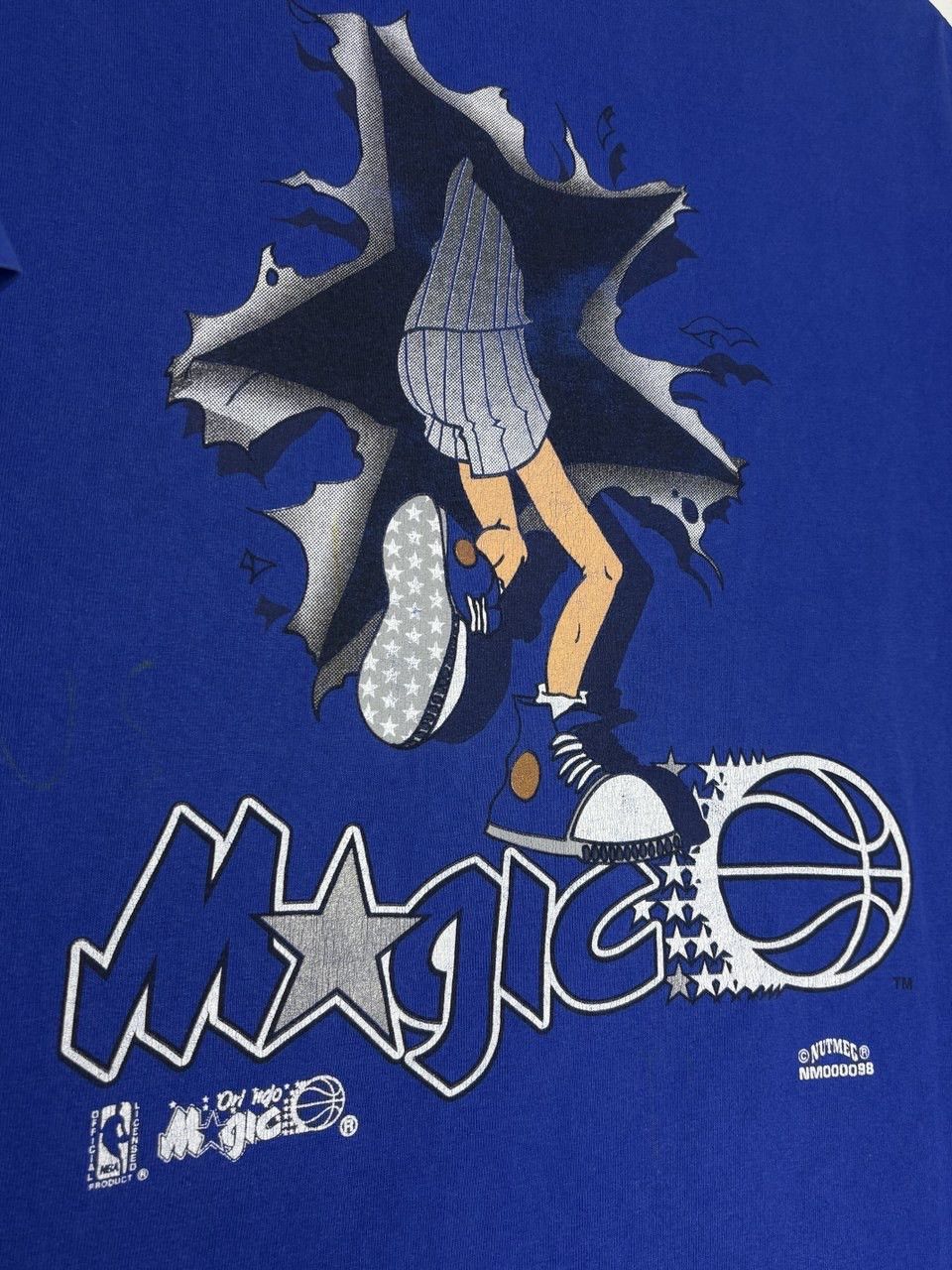 Nutmeg Vintage 90s Orlando Magic T-Shirt Wizard Mascot Graphic NBA Size US L / EU 52-54 / 3 - 14 Thumbnail