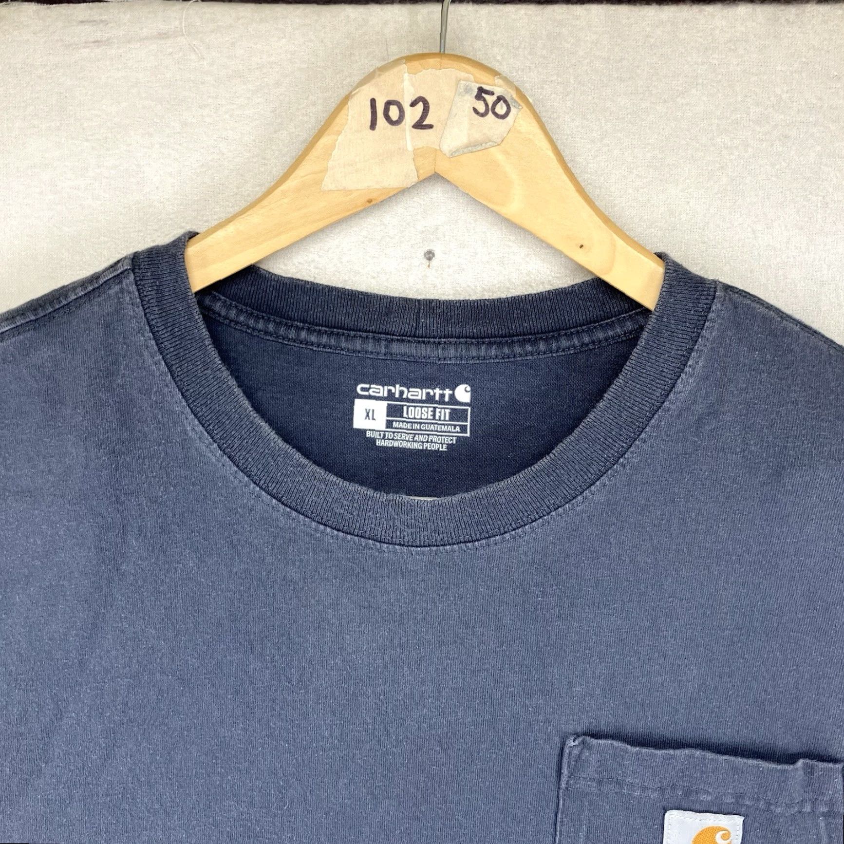Carhartt Carhartt Mens XL Short Sleeve T-Shirt Relaxed All Cotton Blue Stone Logo Pocket Crew Neck Shirt Adults Mens) Size US L / EU 52-54 / 3 - 5 Thumbnail