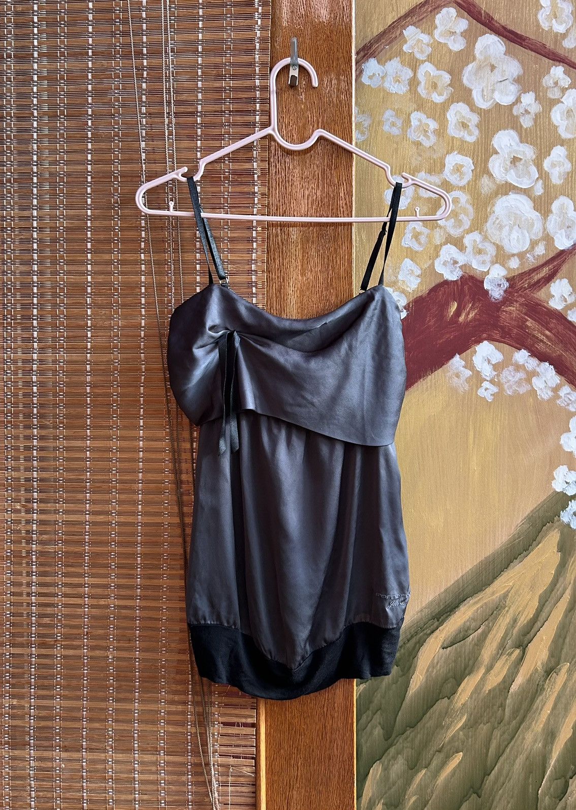 Vintage Y2K Fornarina Satin Cami Top Bow Detail Spaghetti Straps Size M / US 6-8 / IT 42-44 - 1 Thumbnail