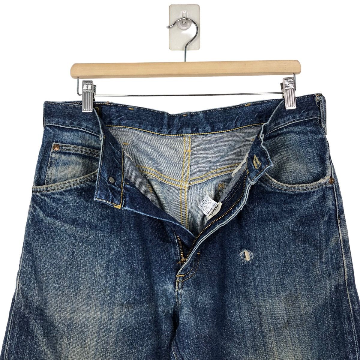 Japanese Brand 🔥Vintage Union Made Lee Raiders Denim Jeans Red Line Size US 34 / EU 50 - 13 Thumbnail