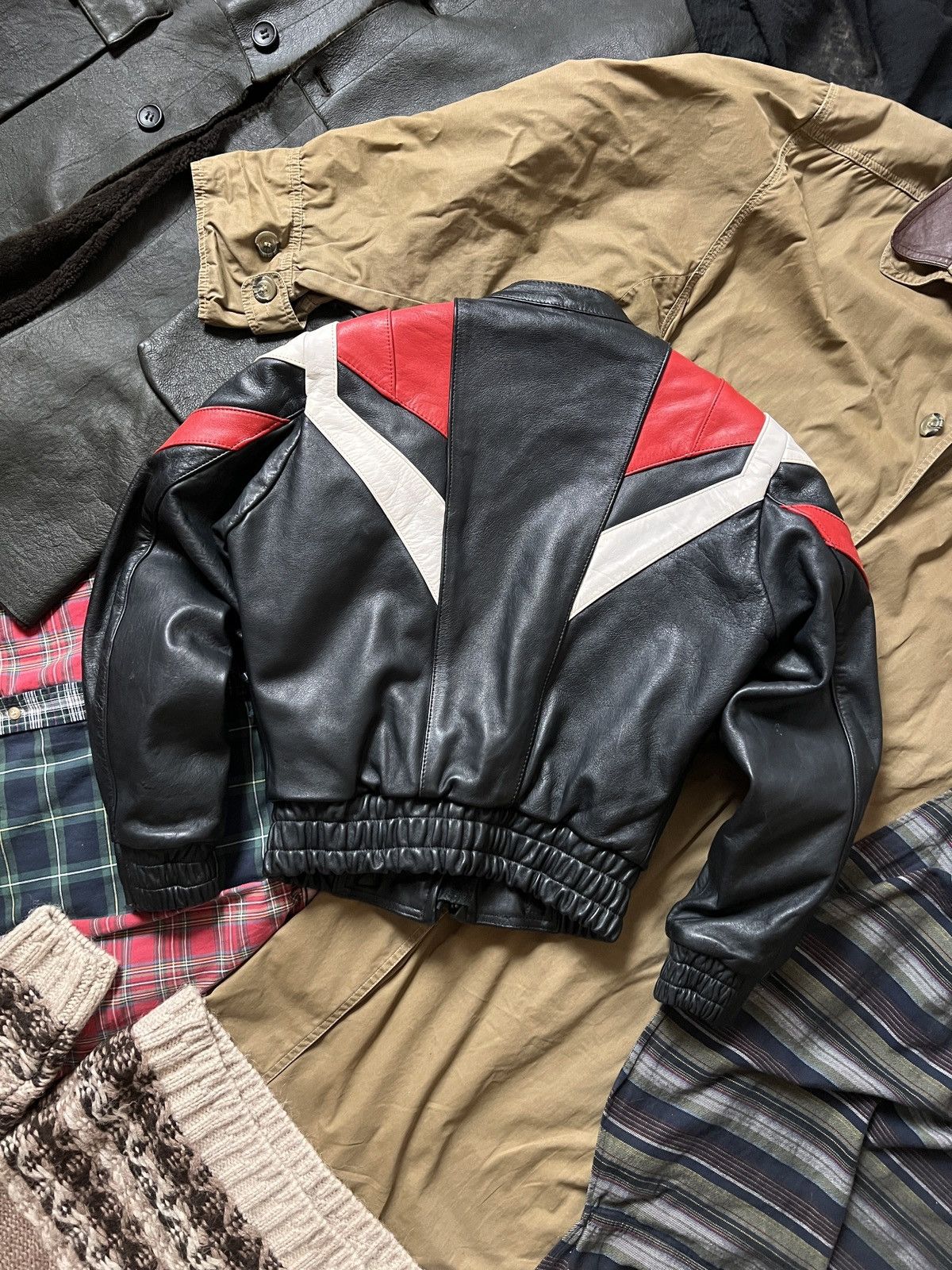 Other Vintage IXS Leather Moto Flame Jacket Size L / US 10 / IT 46 - 2 Thumbnail