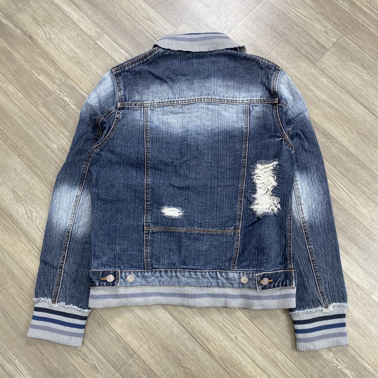 291295=Homme 292195=Homme Distressed Kmrii Ifsix Lgb Style Denim Jacket Size US M / EU 48-50 / 2 - 19 Thumbnail