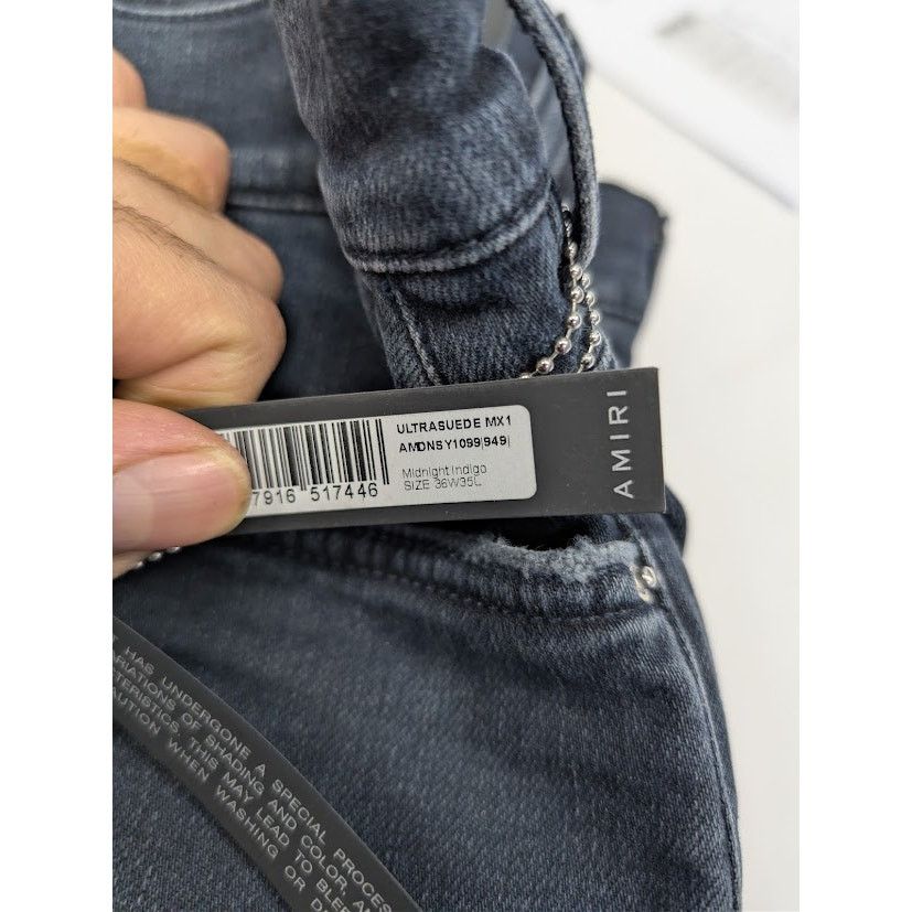 Amiri o1rshd1 Ultra Suede MX1 Denim Jean in Midnight Indigo Size US 36 / EU 52 - 21 Thumbnail