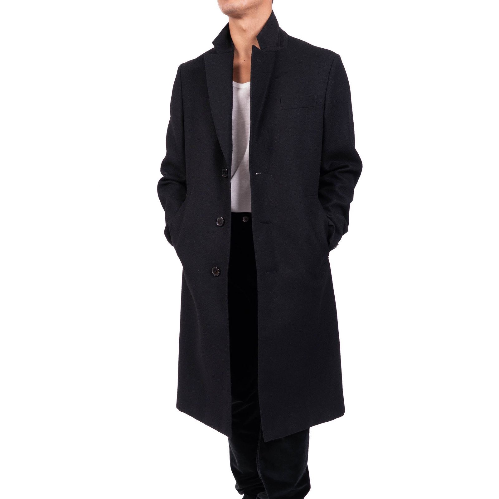 Berluti FW17 Classic 3 Button Coat in Black Wool Size US M / EU 48-50 / 2 - 1 Thumbnail
