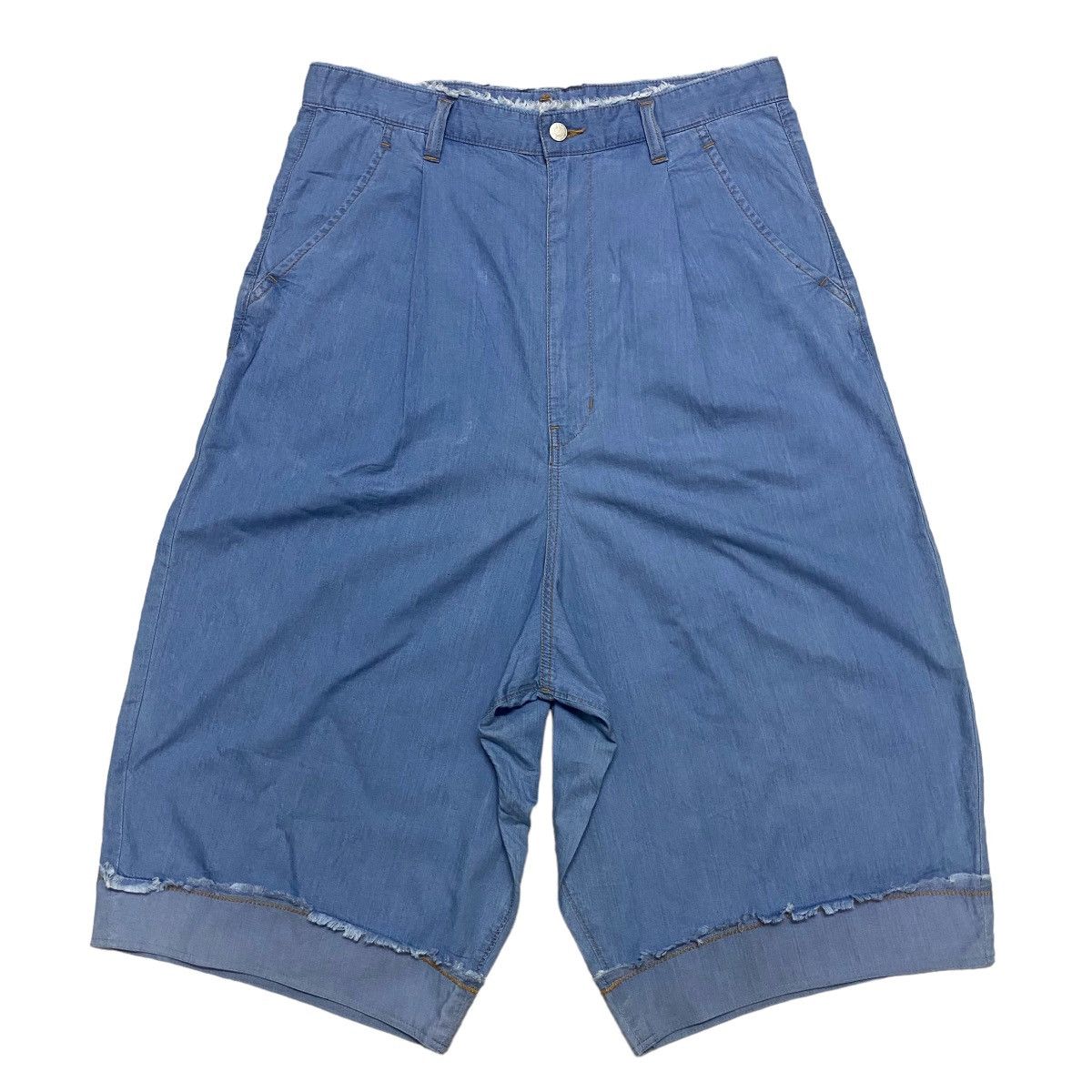 Frapbois Japanese Brand FRAPBOIS Denim Baggy Wide Cropped Pants Size US 34 / EU 50 - 2 Thumbnail