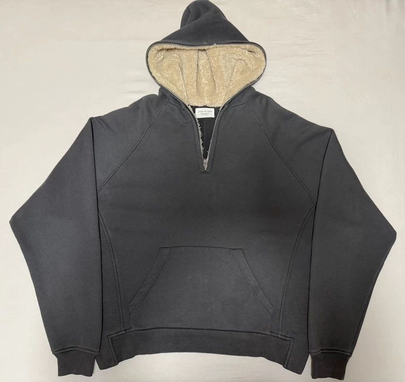 Fear of God Fear of God Washed black half-zip lambswool sweatshirt Size US M / EU 48-50 / 2 - 1 Thumbnail