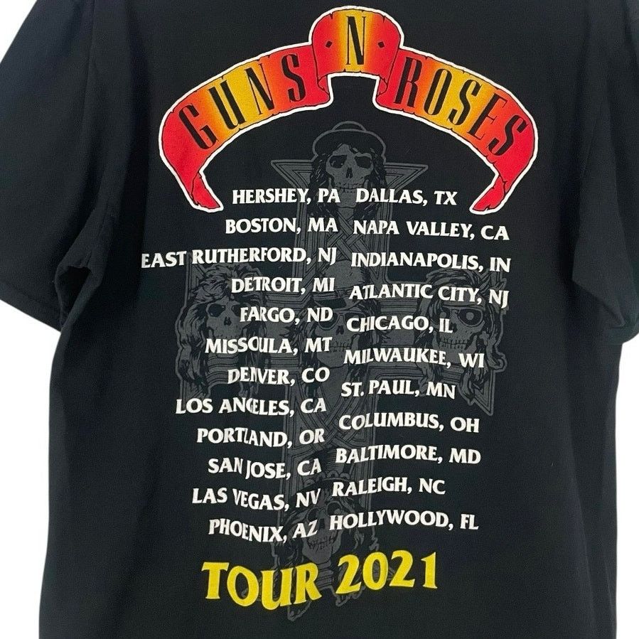 Guns N' Roses Guns N' Roses 2021 Tour Black Short Sleeve Graphic Tee Size L / US 10 / IT 46 - 6 Thumbnail