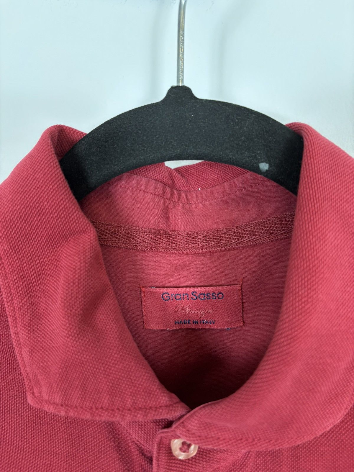 Gran Sasso Gran Sasso Vintage Men’s Red Long Sleeve Button Up Shirt Size US M / EU 48-50 / 2 - 7 Thumbnail