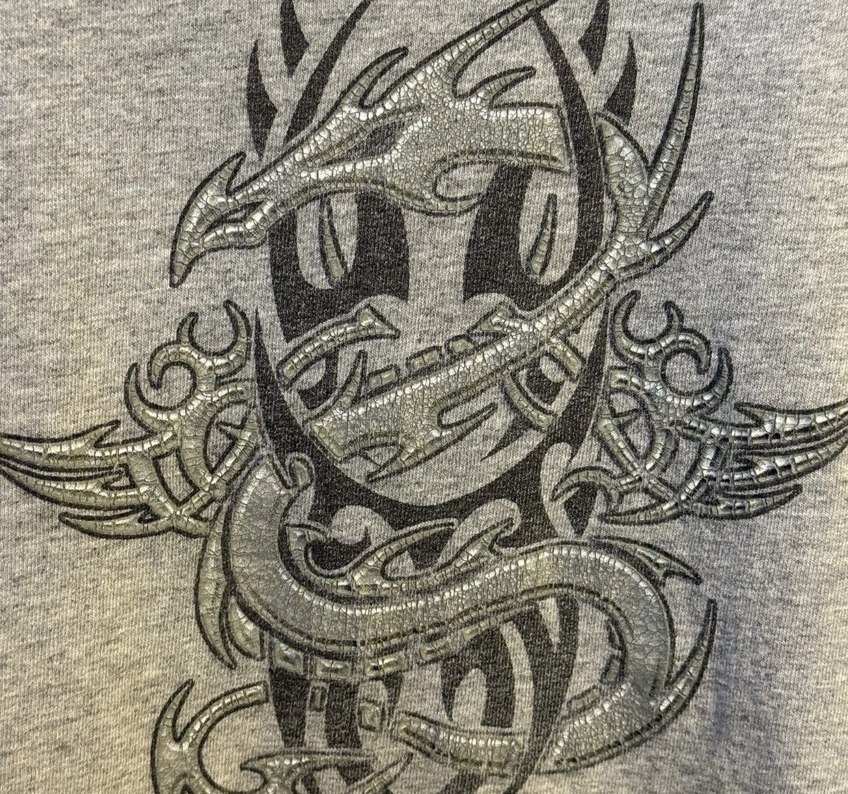Vintage Vintage Y2K Dragon Tribal T Shirt Mens Large Gray Short Slee Size US L / EU 52-54 / 3 - 7 Thumbnail