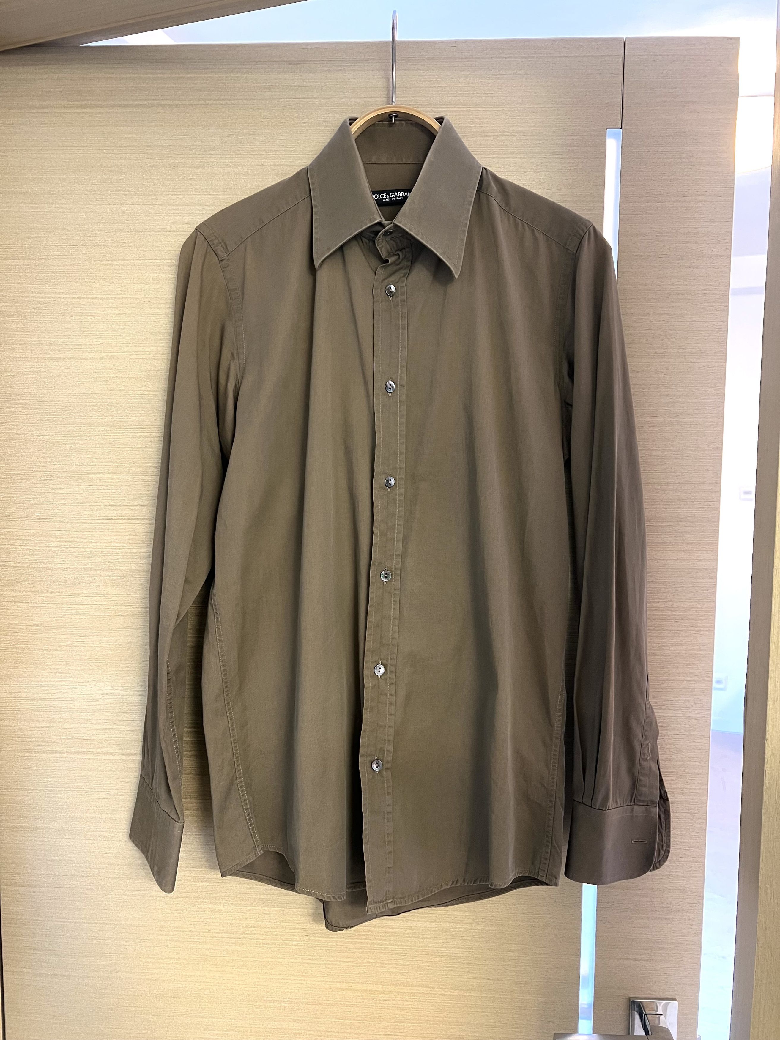 Dolce & Gabbana Vintage Dolce&Gabbana brown point collar dress shirt. Size US L / EU 52-54 / 3 - 4 Thumbnail