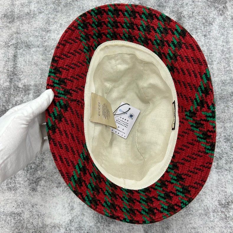 Gucci Gucci Wool knitting double G New Year's color-matched chec Size ONE SIZE - 4 Thumbnail